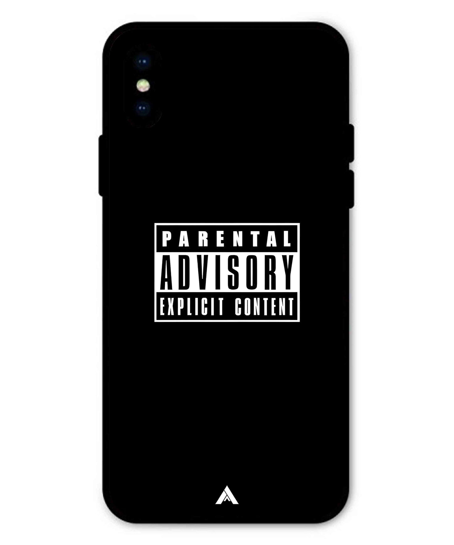 Parental Advisory Metal Back Cover Phone Case for iPhone Xs