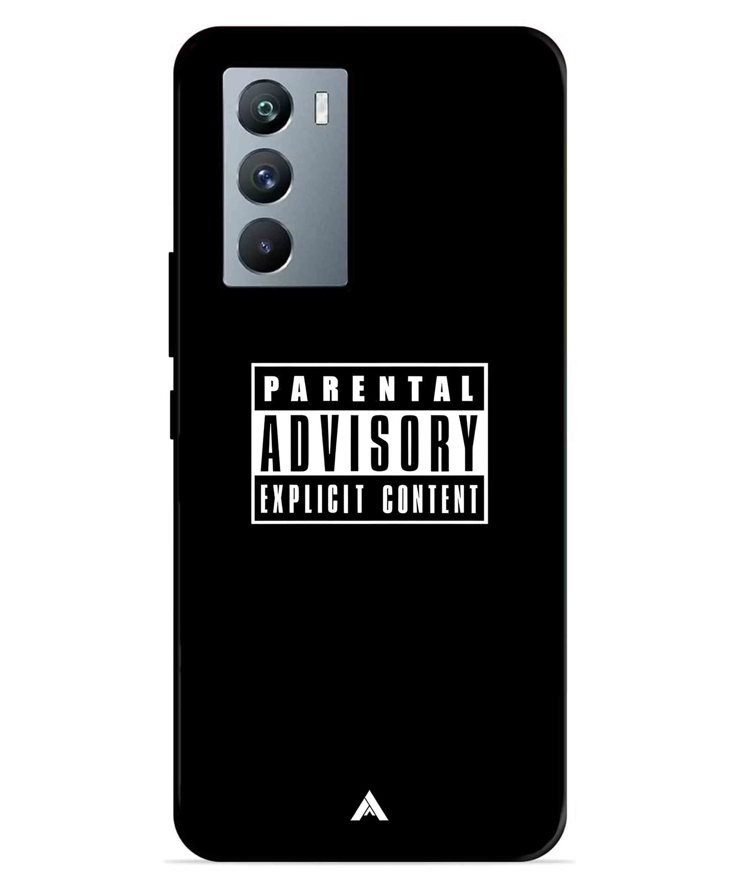 Parental Advisory Metal Back Cover Phone Case for iQOO Neo 5s