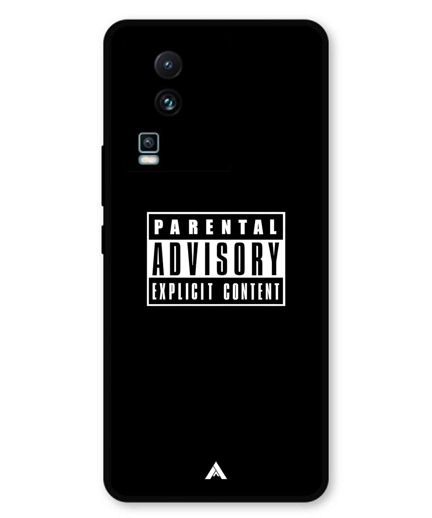 Parental Advisory Metal Back Cover Phone Case for iQOO Neo 7