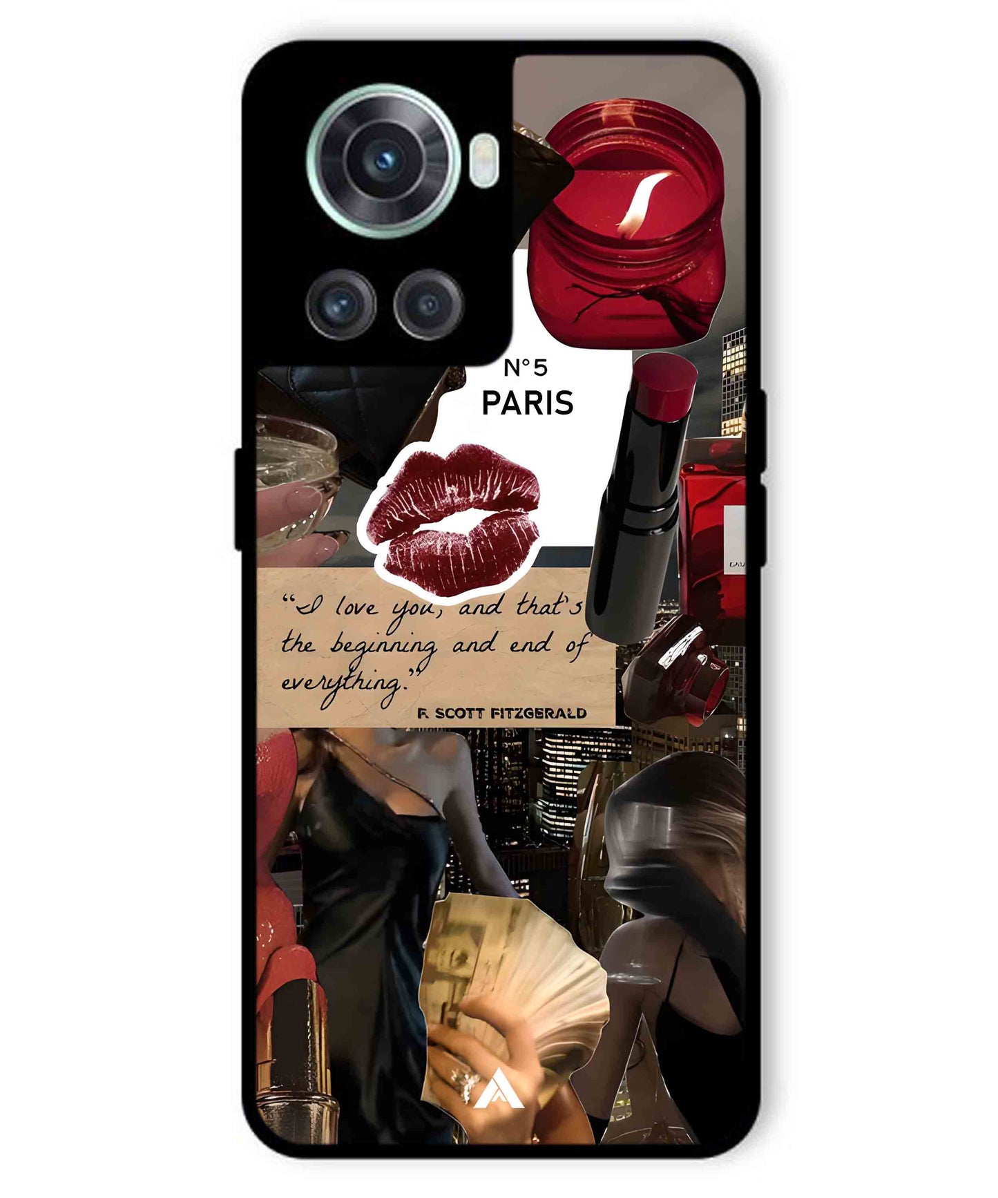 Paris Metal Back Cover Phone Case for Oneplus 10R