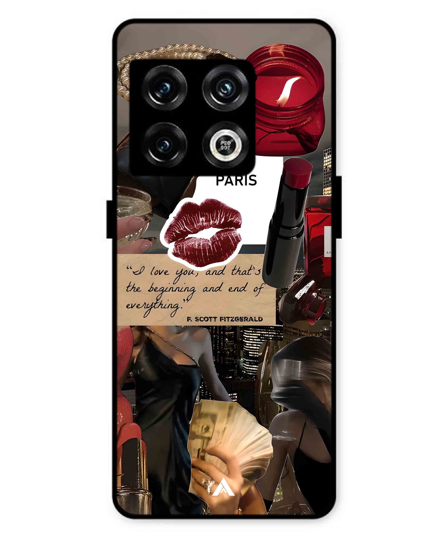 Paris Metal Back Cover Phone Case for Oneplus 10 Pro