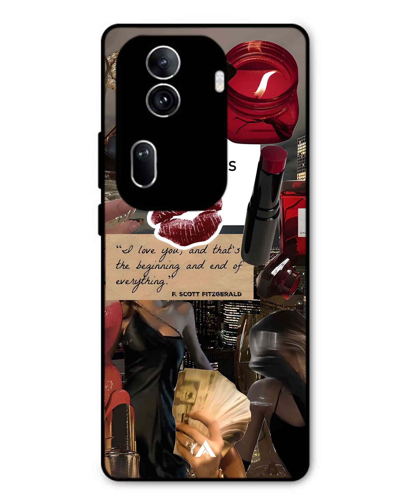 Paris Metal Back Cover Phone Case for Oppo Reno 11 Pro