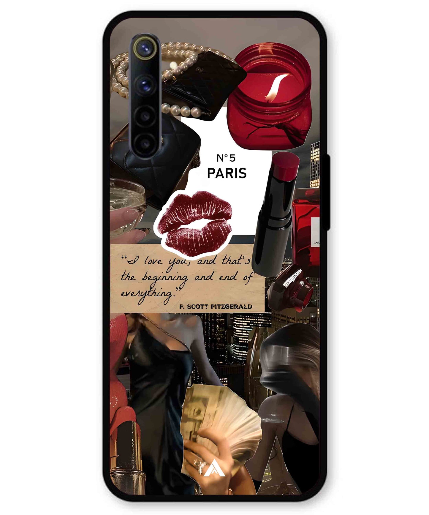 Paris Metal Back Cover Phone Case for Realme 6i