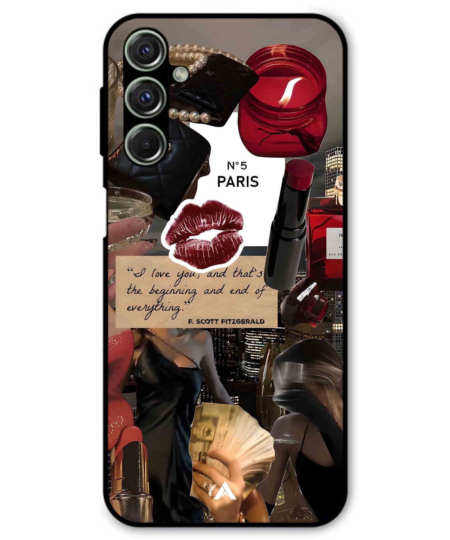 Paris Metal Back Cover Phone Case for Samsung Galaxy M34