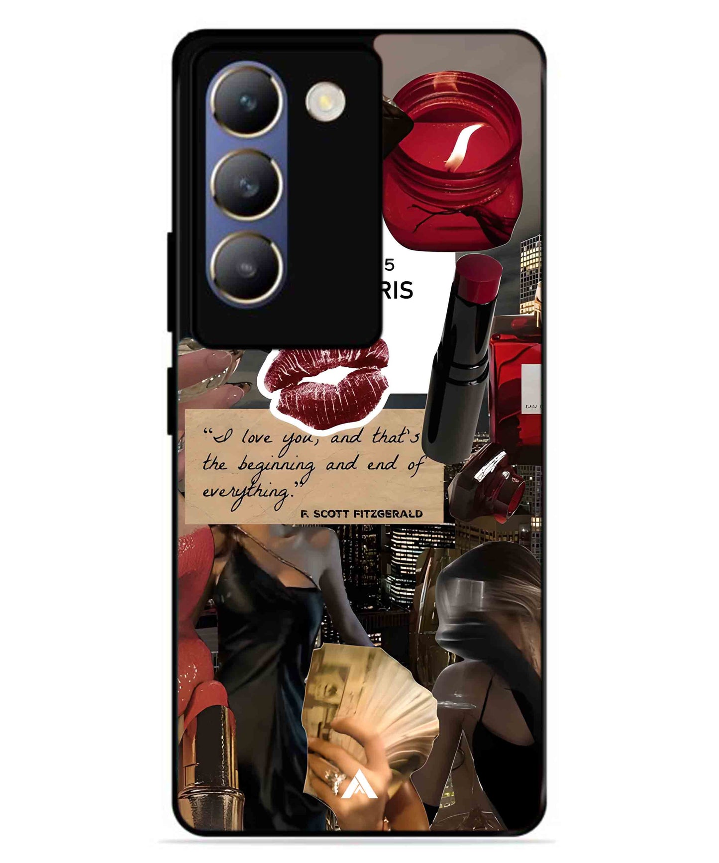 Paris Metal Back Cover Phone Case for Vivo T3