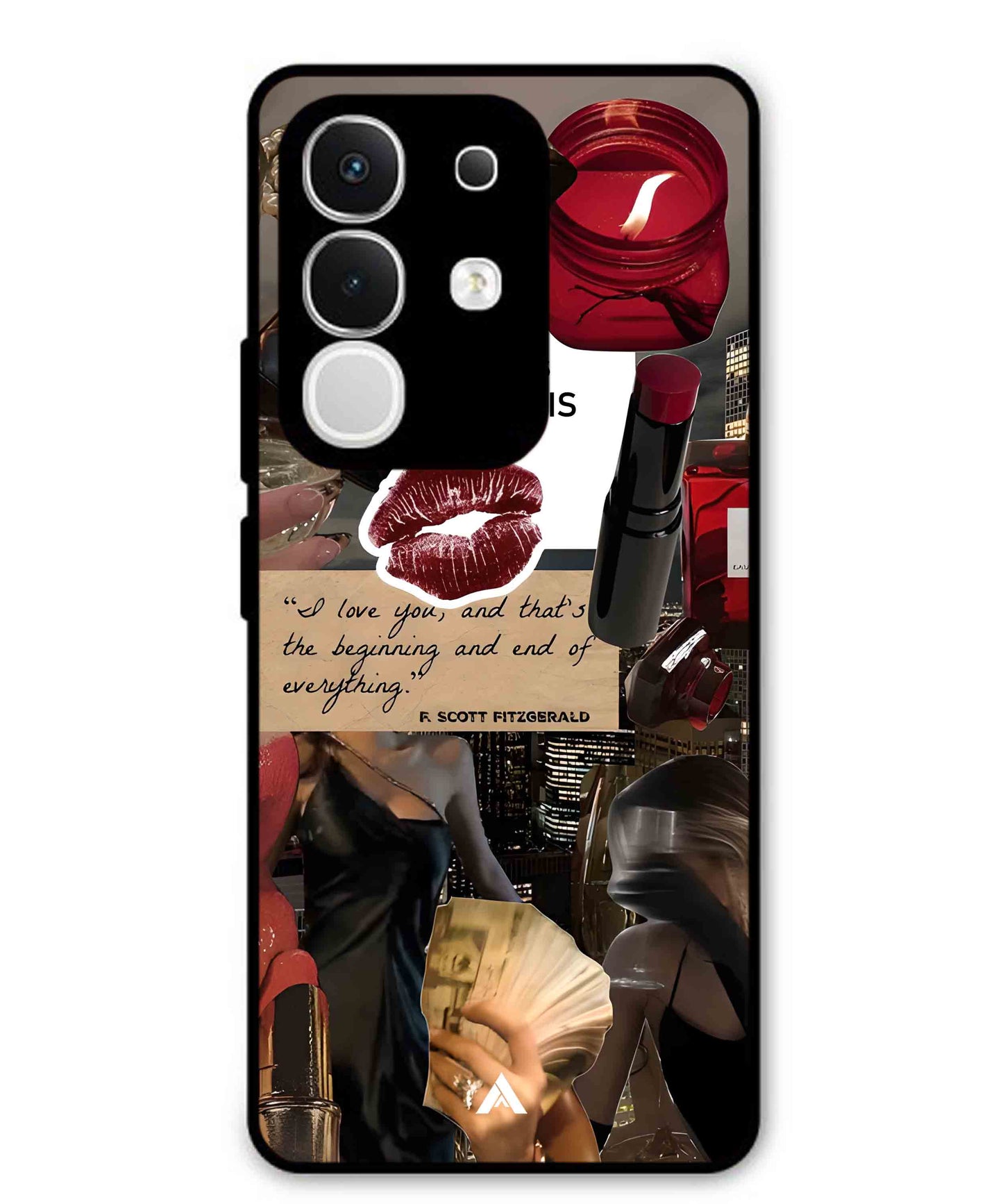 Paris Metal Back Cover Phone Case for Vivo Y29 4G