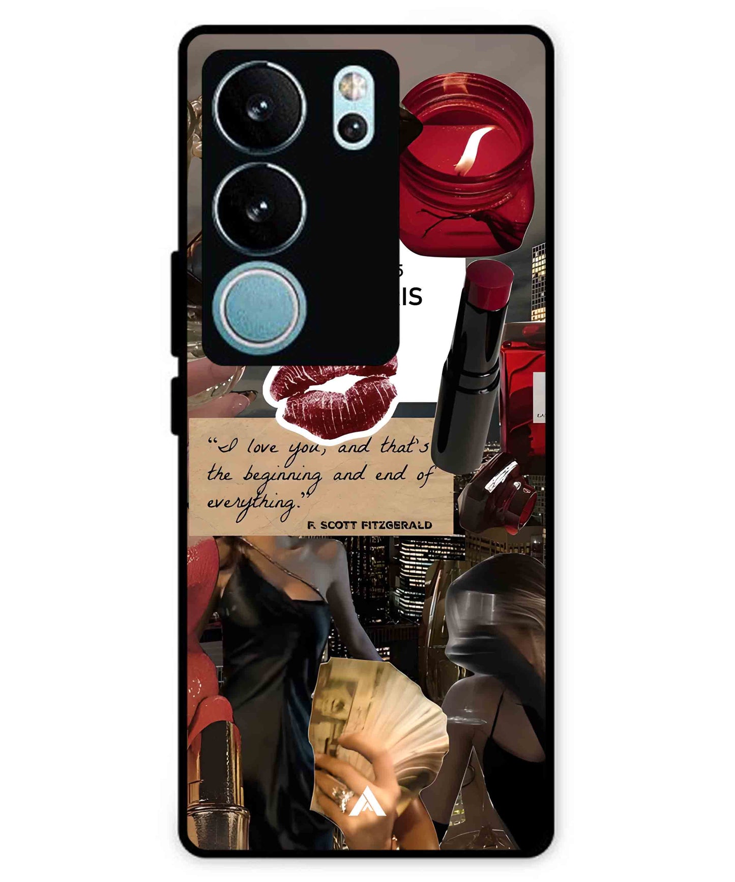 Paris Metal Back Cover Phone Case for Vivo v29