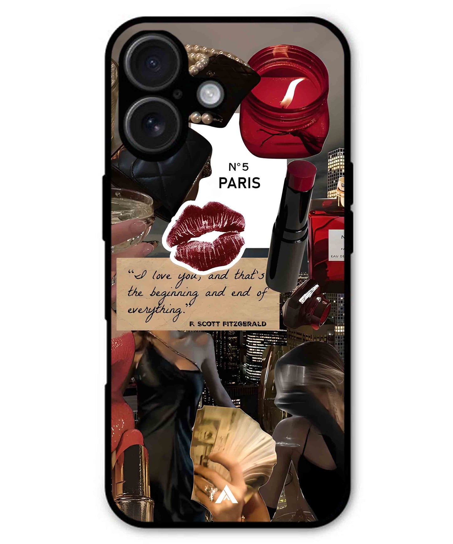 Paris Metal Back Cover Phone Case for iPhone 16