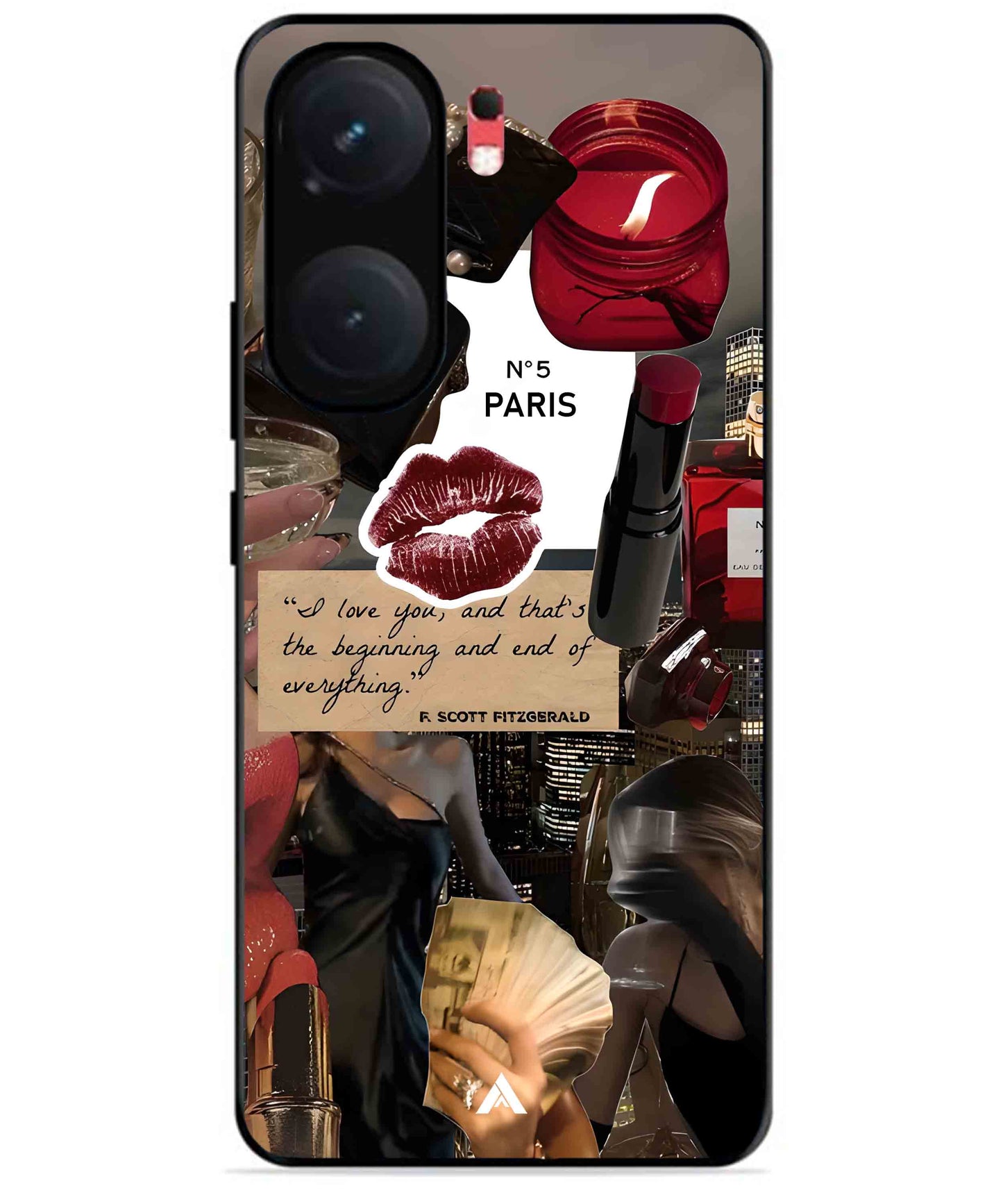 Paris Metal Back Cover Phone Case for iQOO Neo 9 Pro