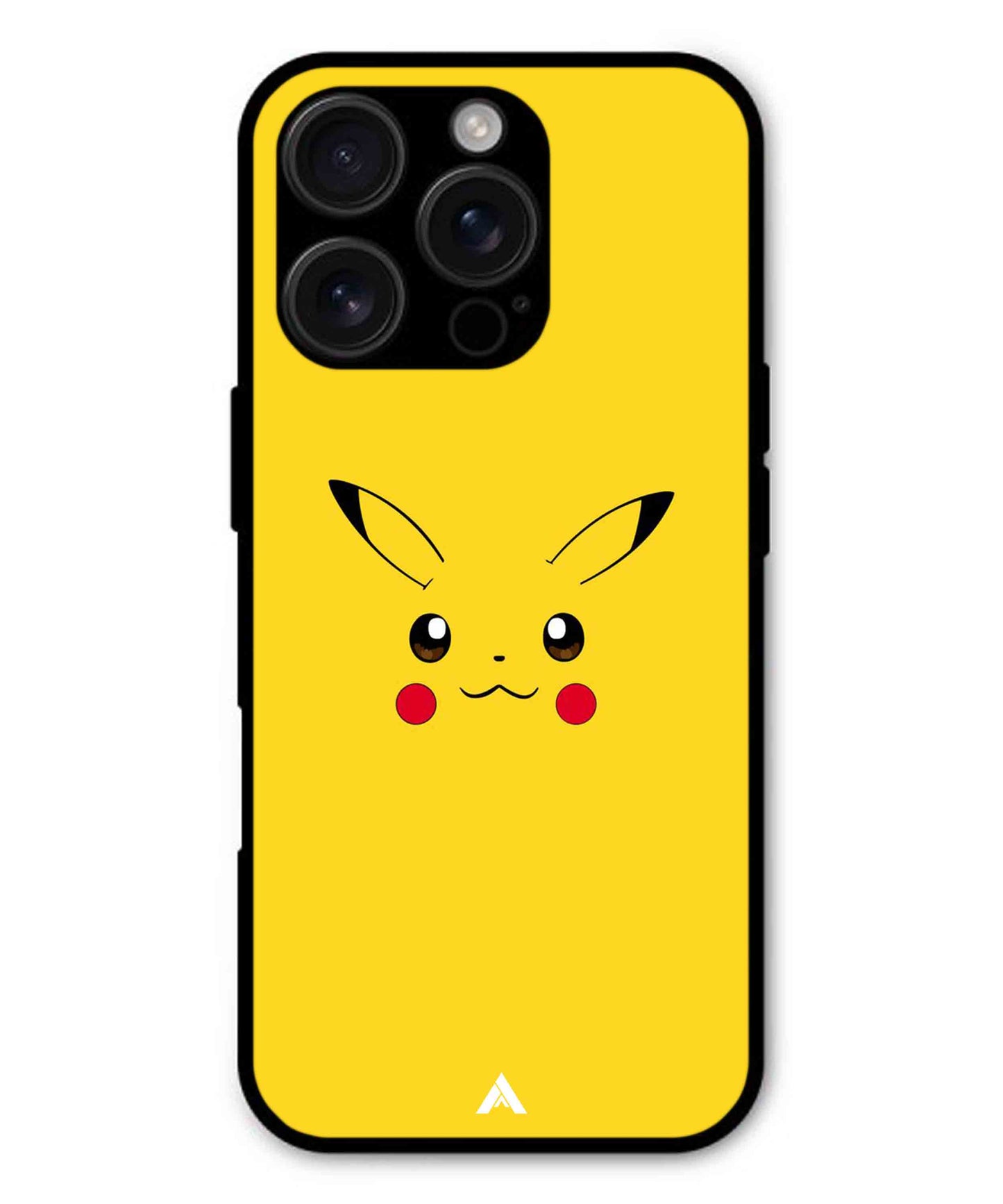 Pikachu Pokemon Metal Back Cover Phone Case for iPhone 14 Pro