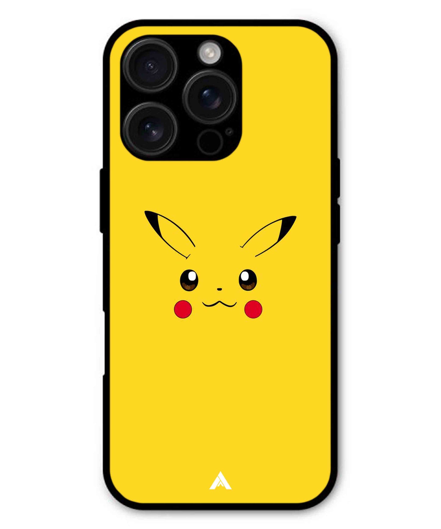 Pikachu Pokemon Metal Back Cover Phone Case for iPhone 16 Pro