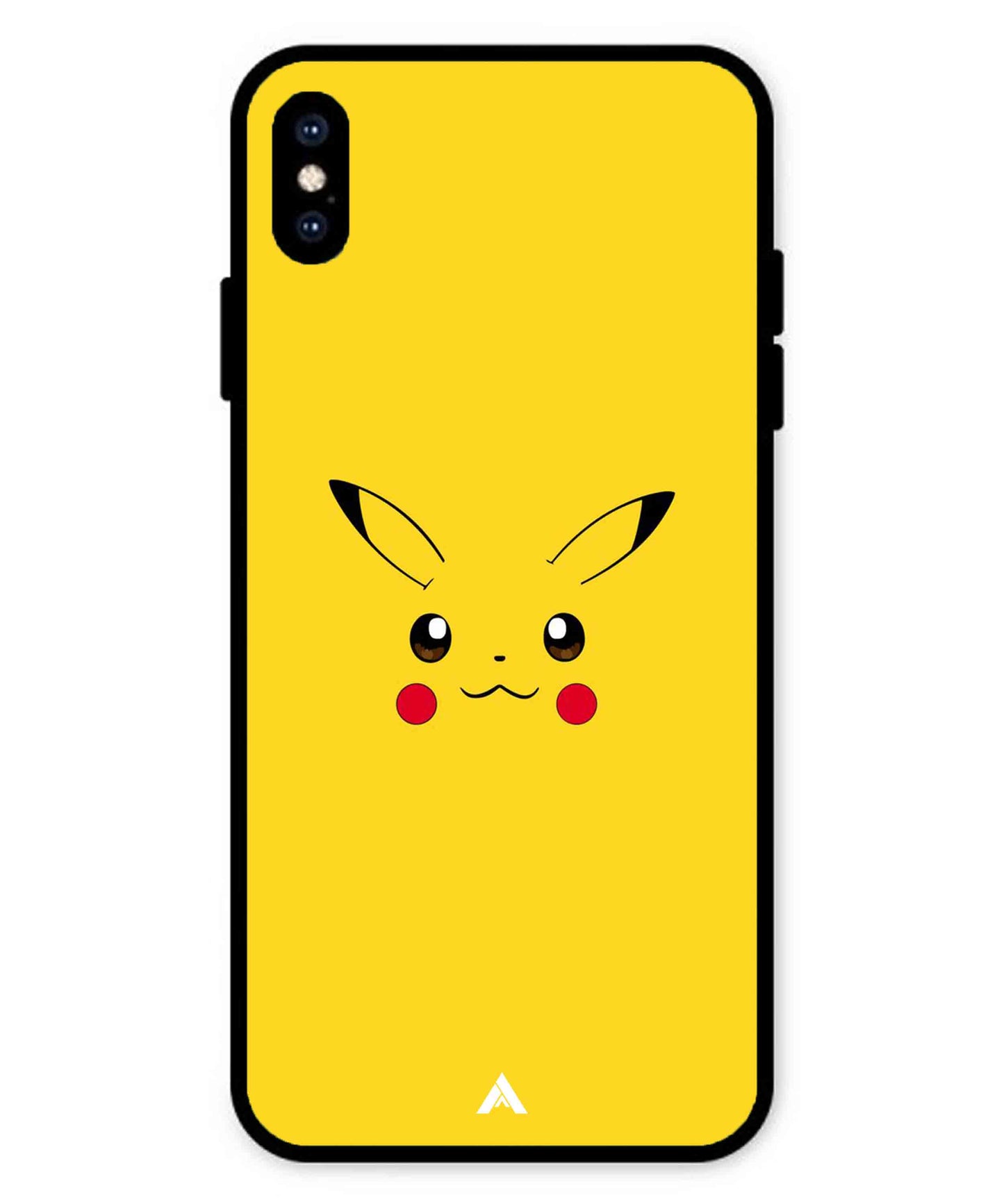 Pikachu Pokemon Metal Back Cover Phone Case for iPhone Xs Max