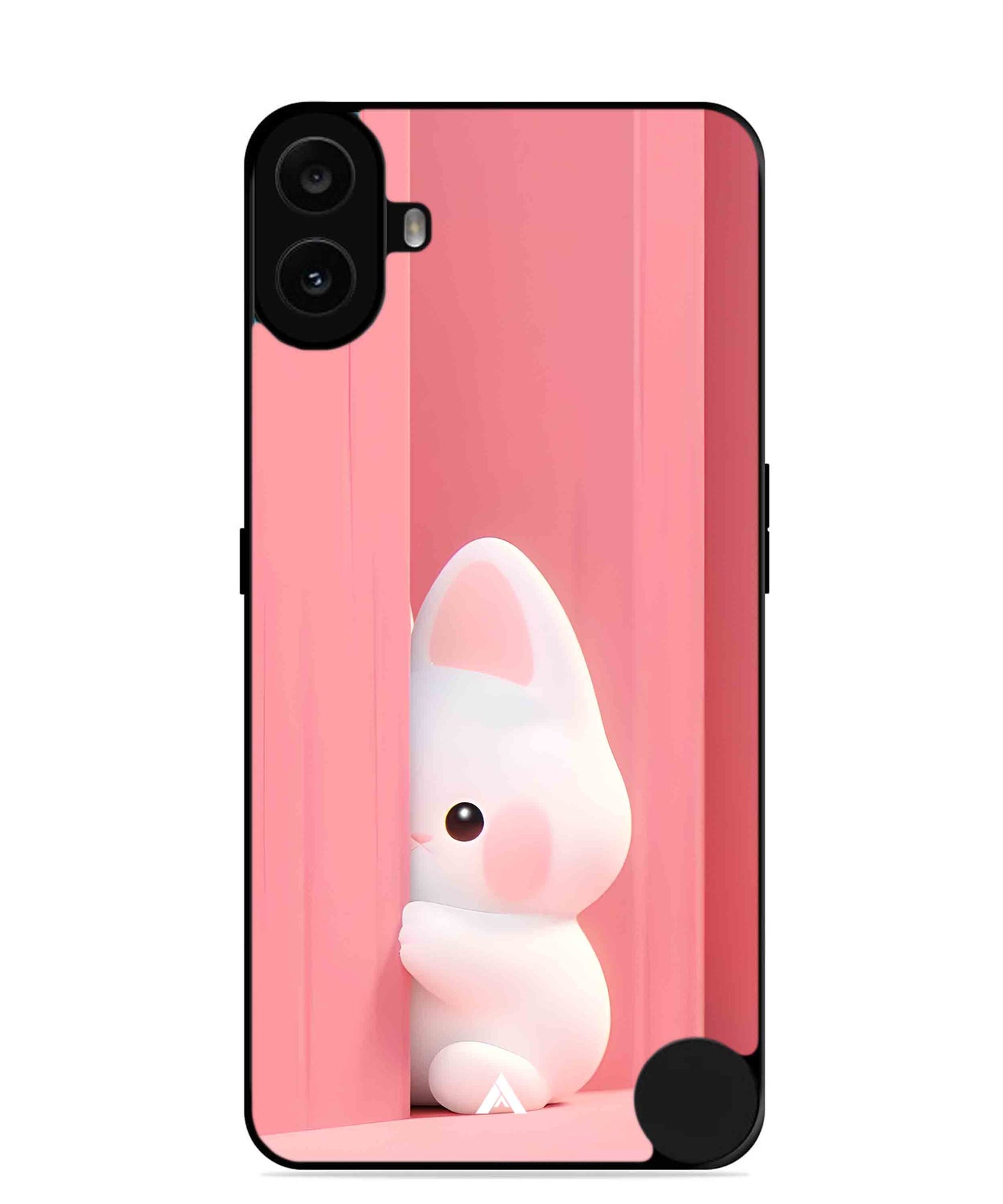 Pink Bunny Metal Back Cover Phone Case for Nothing CMF Phone 1