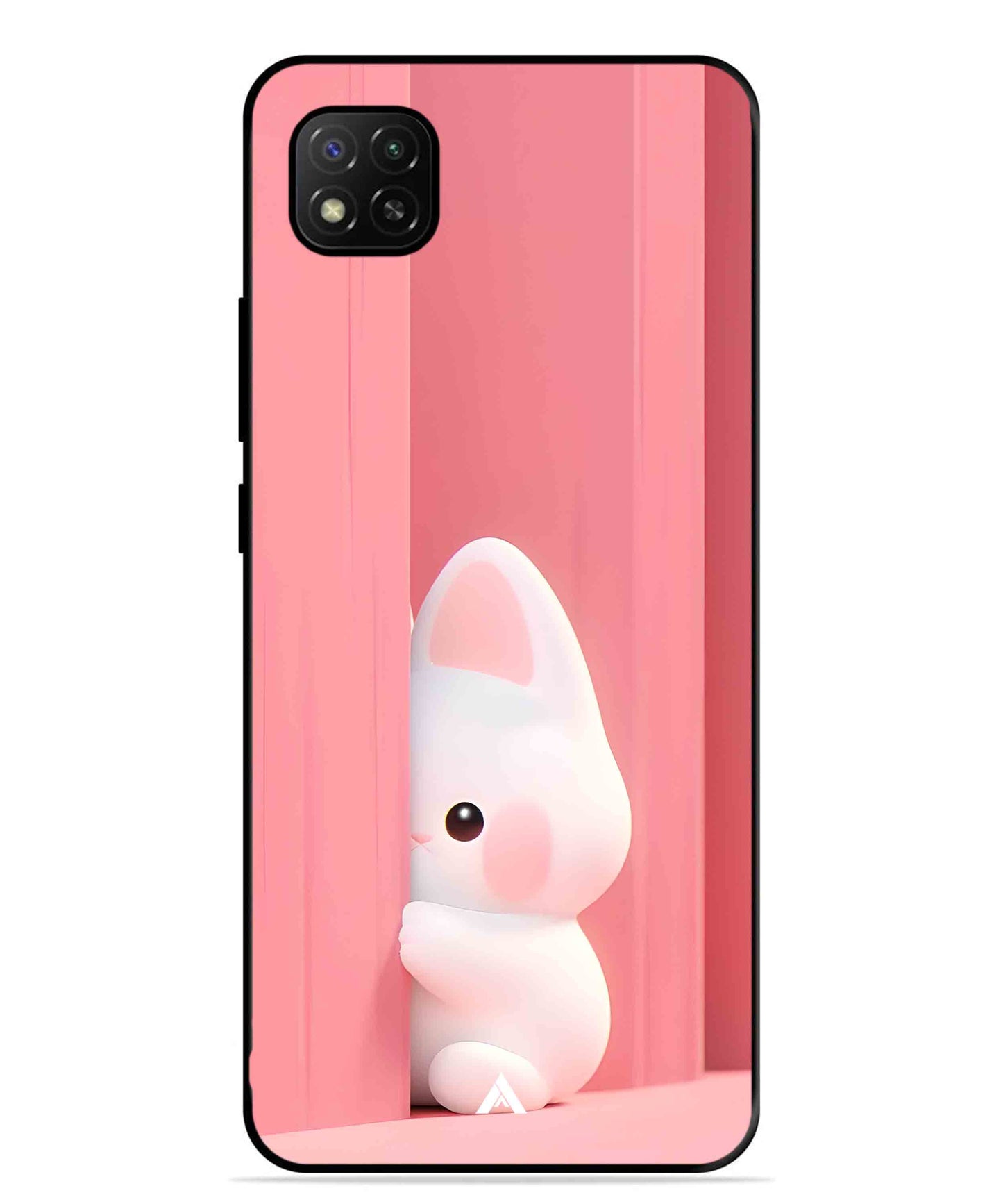 Pink Bunny Metal Back Cover Phone Case for Poco C31