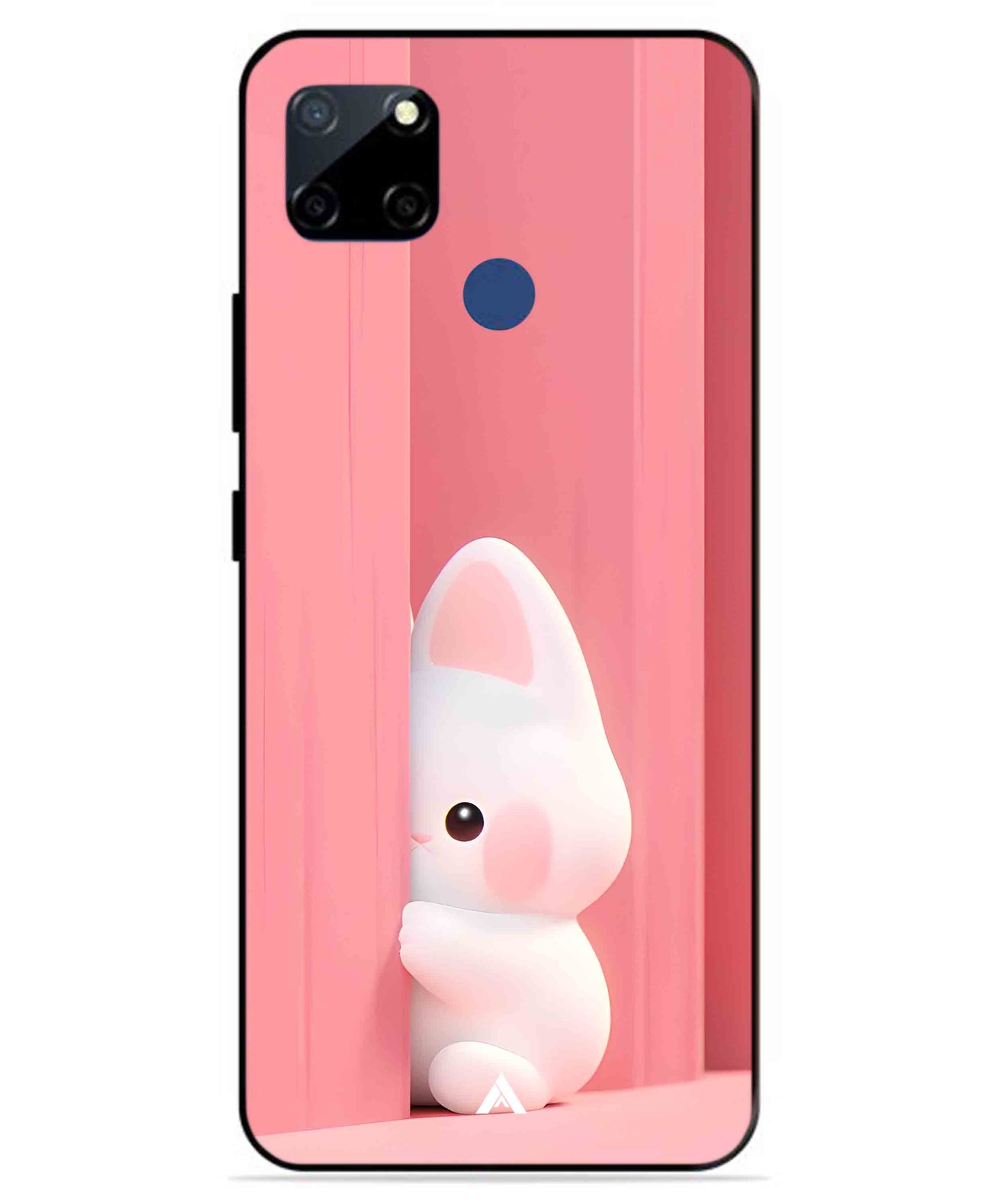 Pink Bunny Metal Back Cover Phone Case for Realme C12