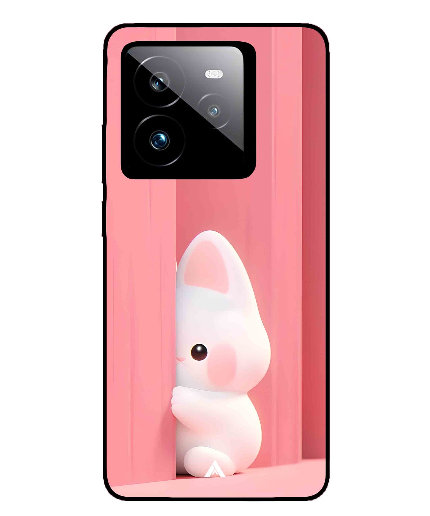 Pink Bunny Metal Back Cover Phone Case for Realme GT 7 Pro