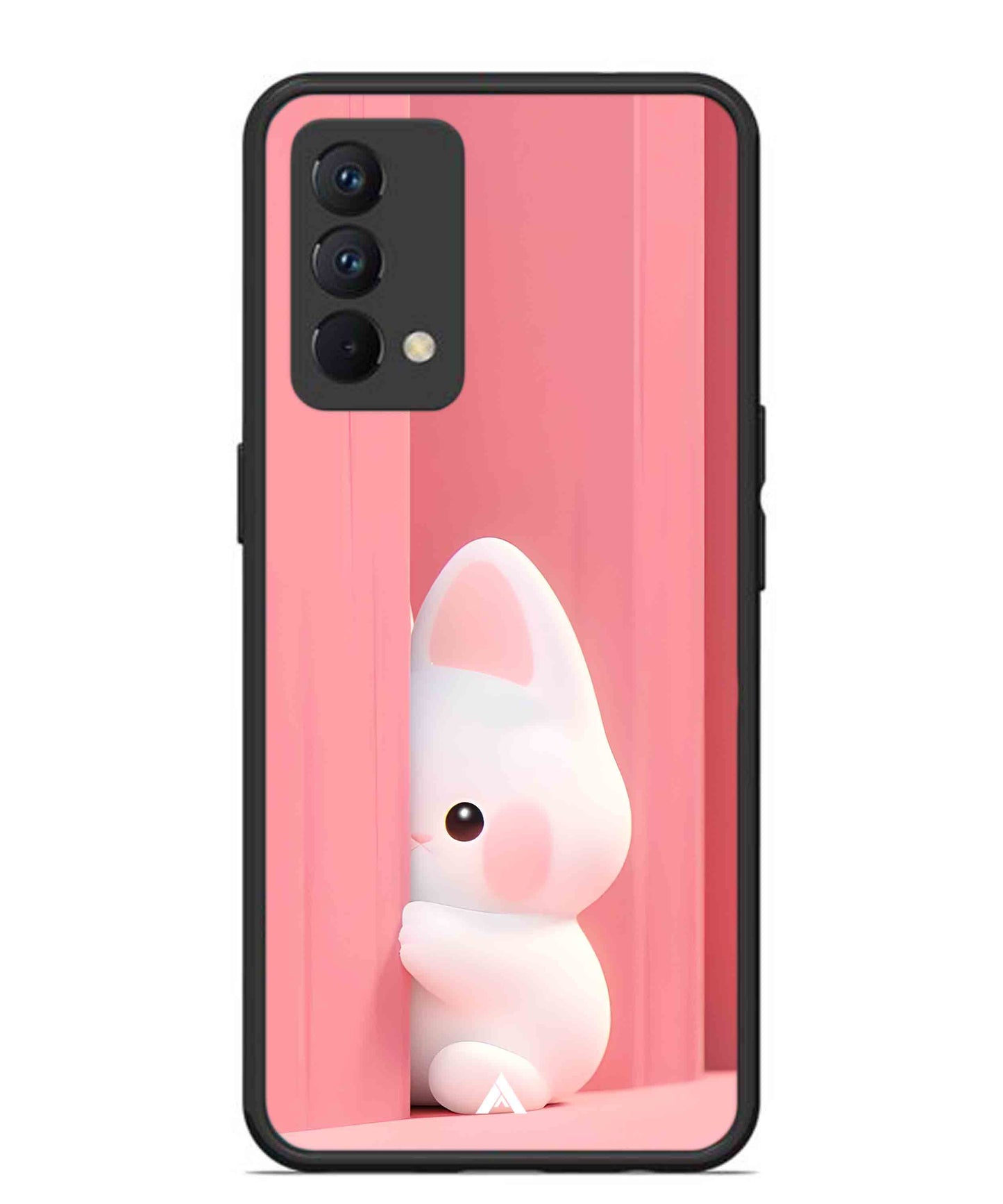 Pink Bunny Metal Back Cover Phone Case for Realme GT Master Edition