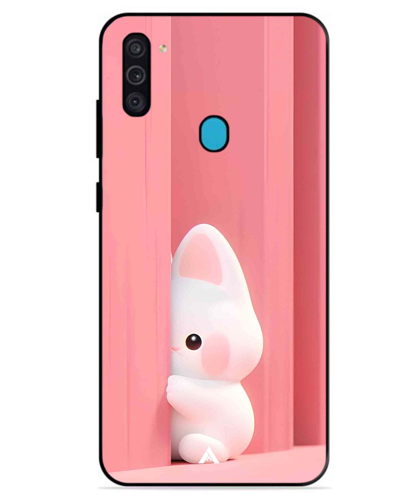 Pink Bunny Metal Back Cover Phone Case for Samsung Galaxy A11
