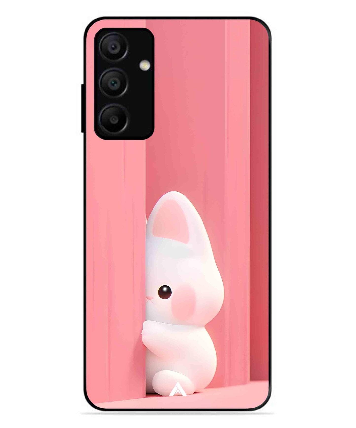 Pink Bunny Metal Back Cover Phone Case for Samsung Galaxy A15 5G