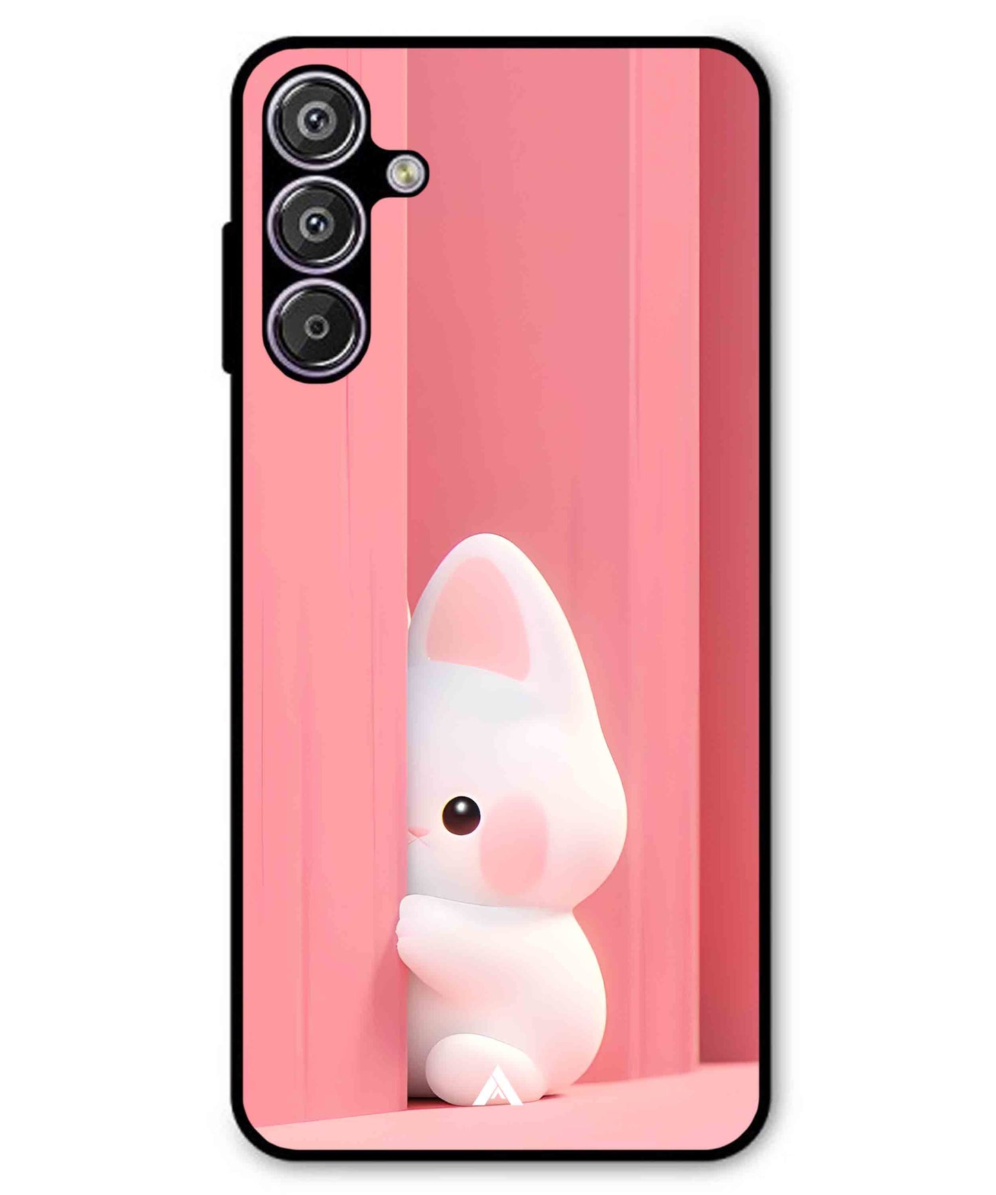 Pink Bunny Metal Back Cover Phone Case for Samsung Galaxy A25