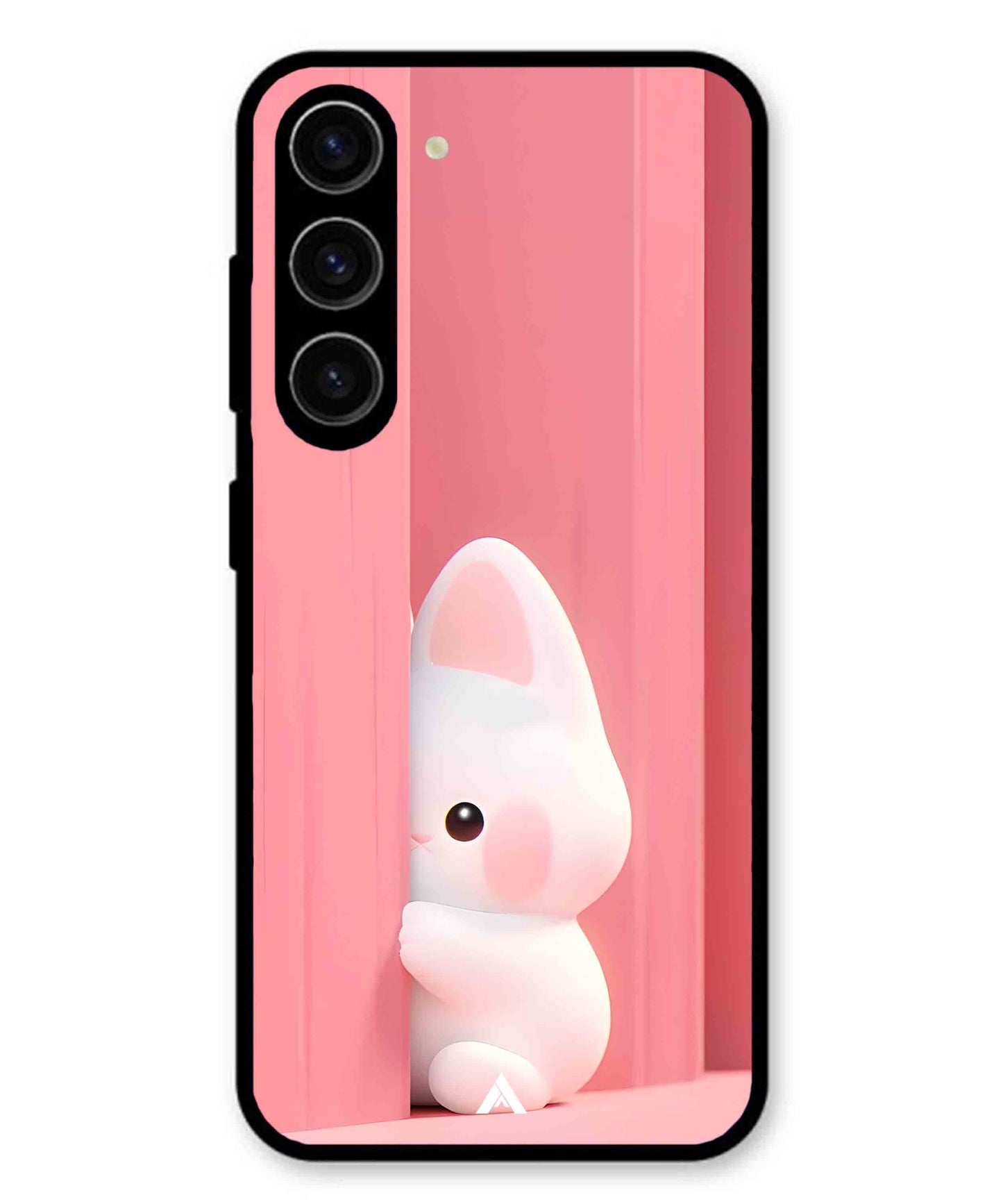 Pink Bunny Metal Back Cover Phone Case for Samsung Galaxy A36