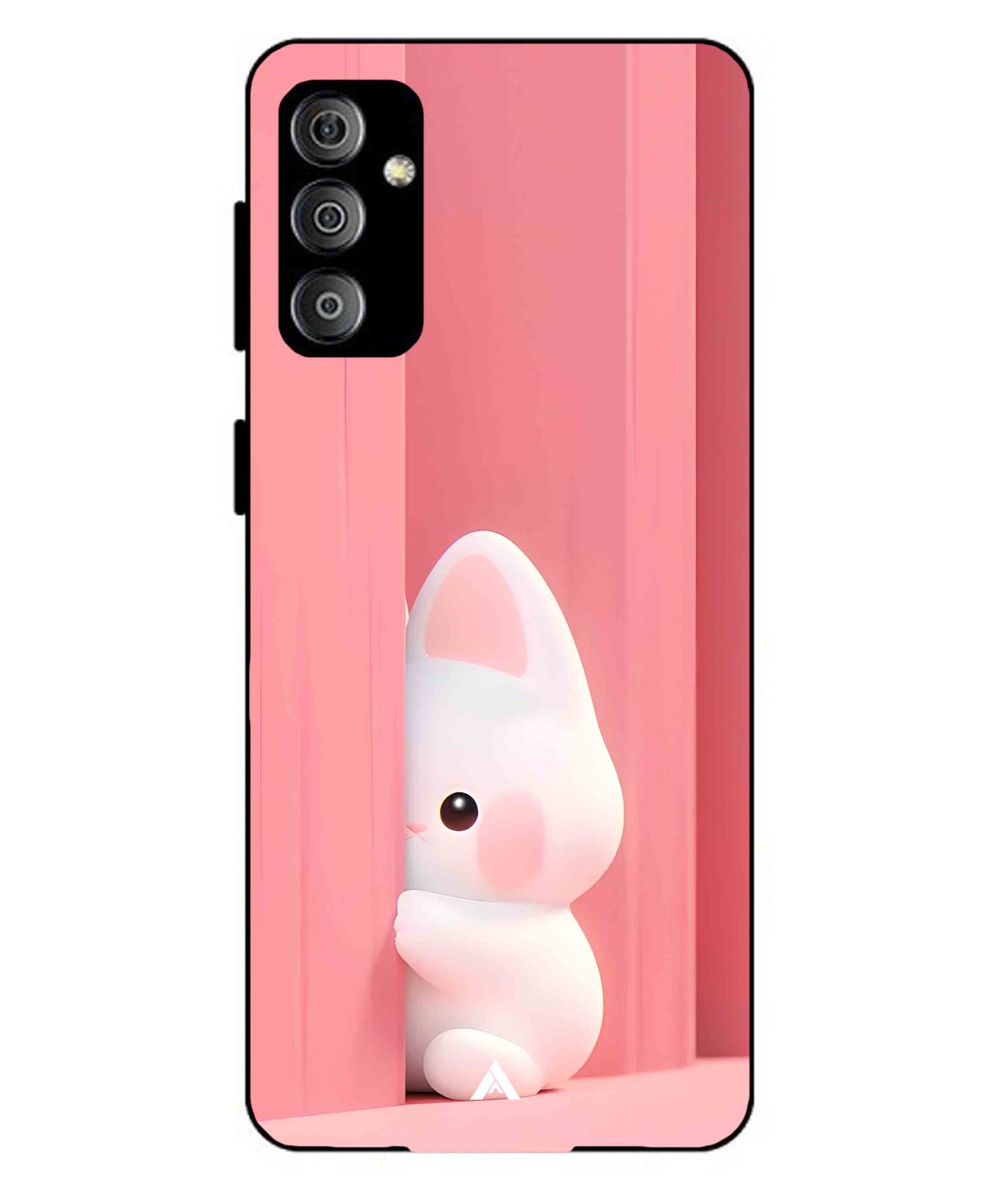 Pink Bunny Metal Back Cover Phone Case for Samsung Galaxy F23