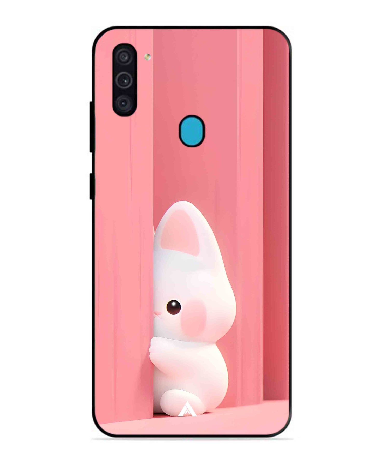 Pink Bunny Metal Back Cover Phone Case for Samsung Galaxy M11