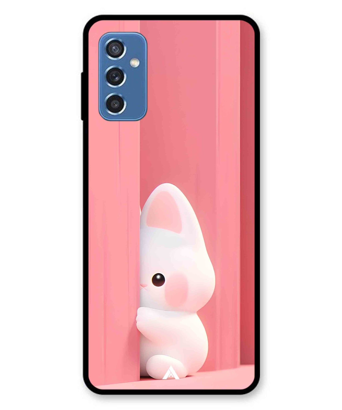 Pink Bunny Metal Back Cover Phone Case for Samsung Galaxy M52