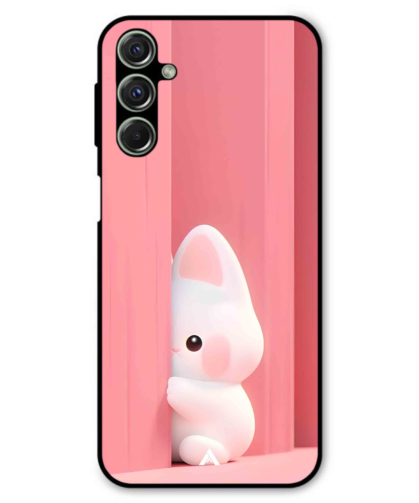 Pink Bunny Metal Back Cover Phone Case for Samsung Galaxy M54