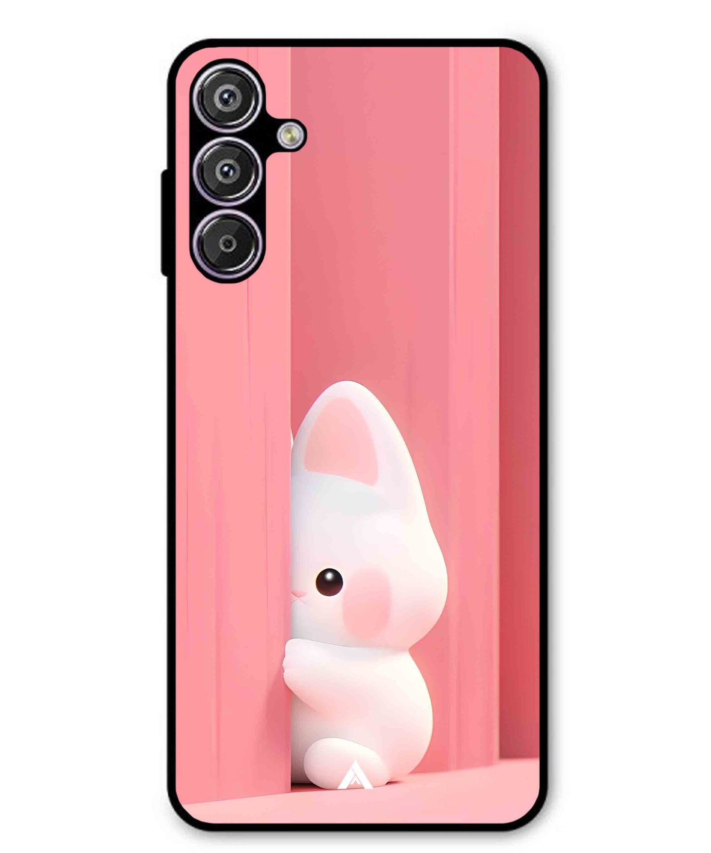 Pink Bunny Metal Back Cover Phone Case for Samsung Galaxy S25
