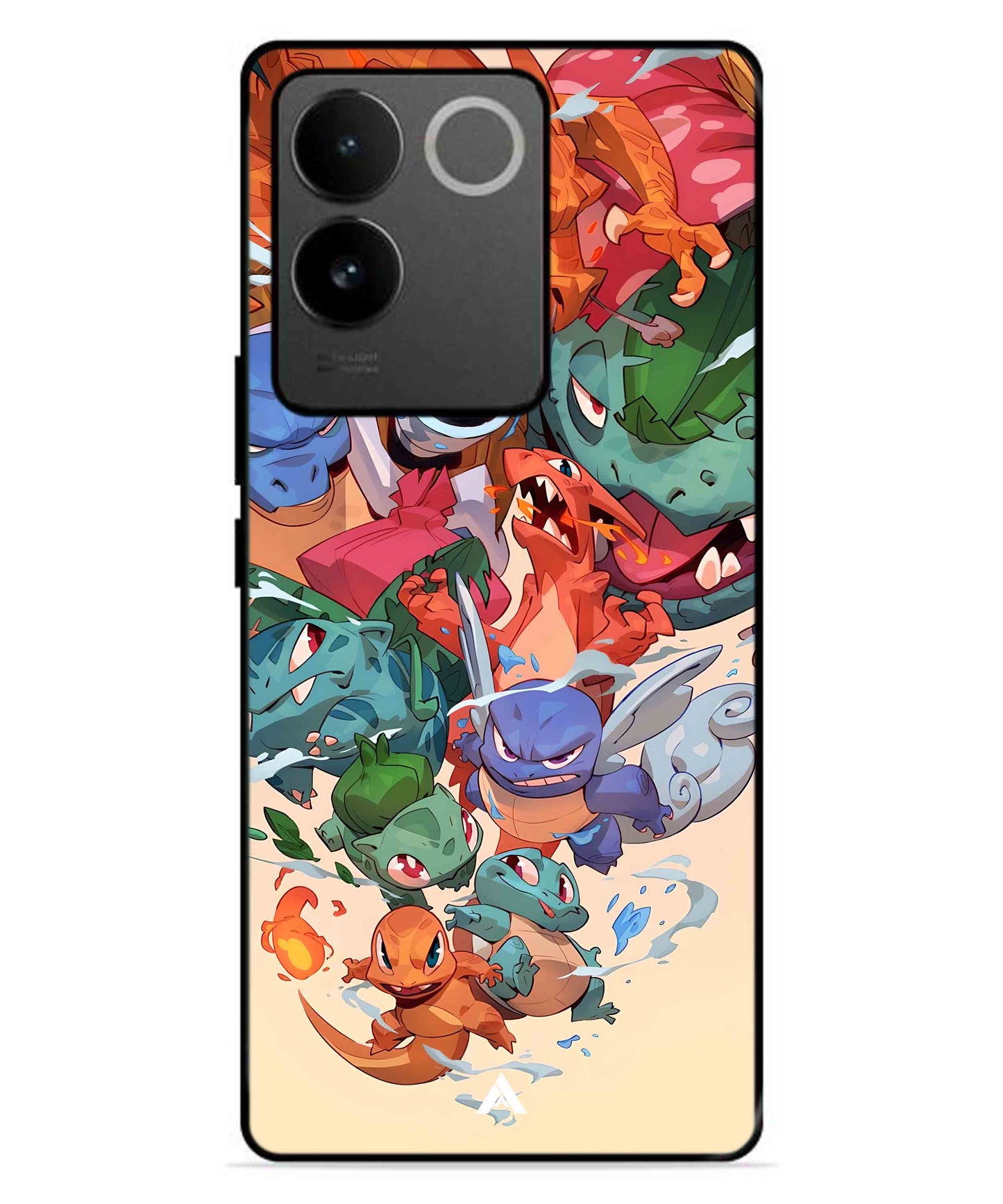 Pokemon Team 2 Metal Back Cover Phone Case for IQOO Z7 Pro