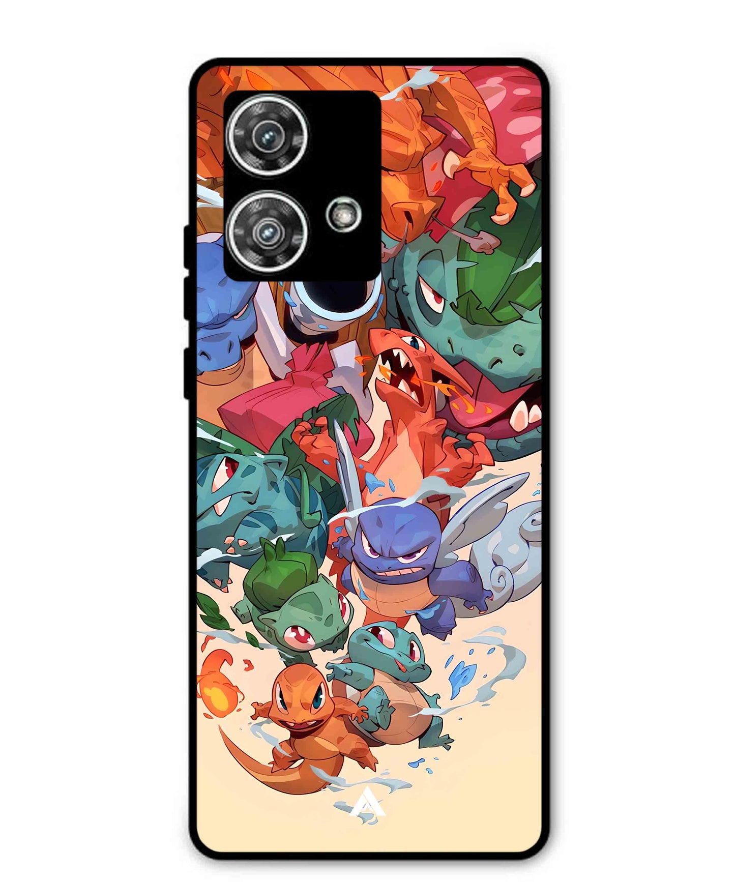 Pokemon Team 2 Metal Back Cover Phone Case for Moto Edge 40 Neo