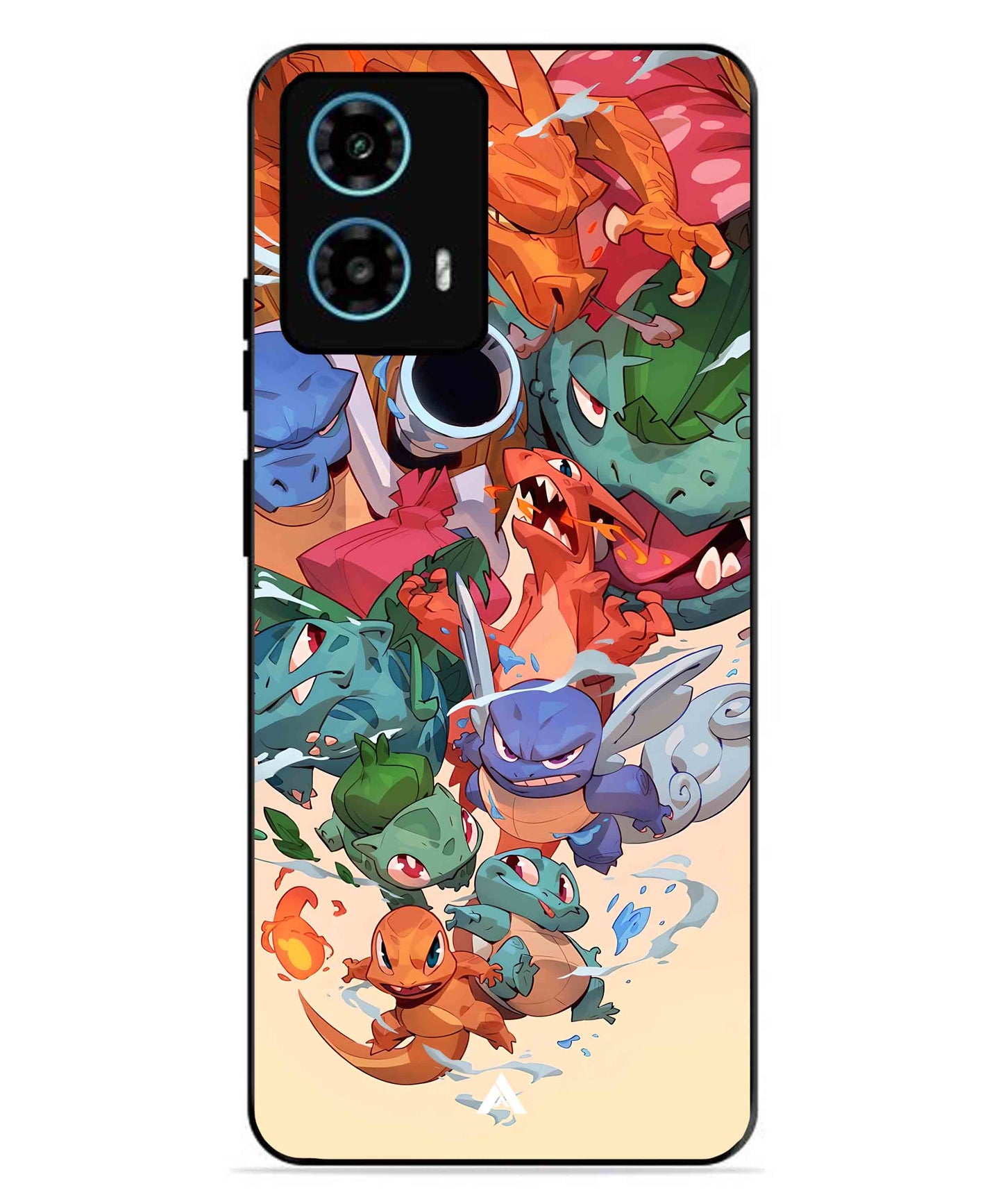 Pokemon Team 2 Metal Back Cover Phone Case for Moto G34