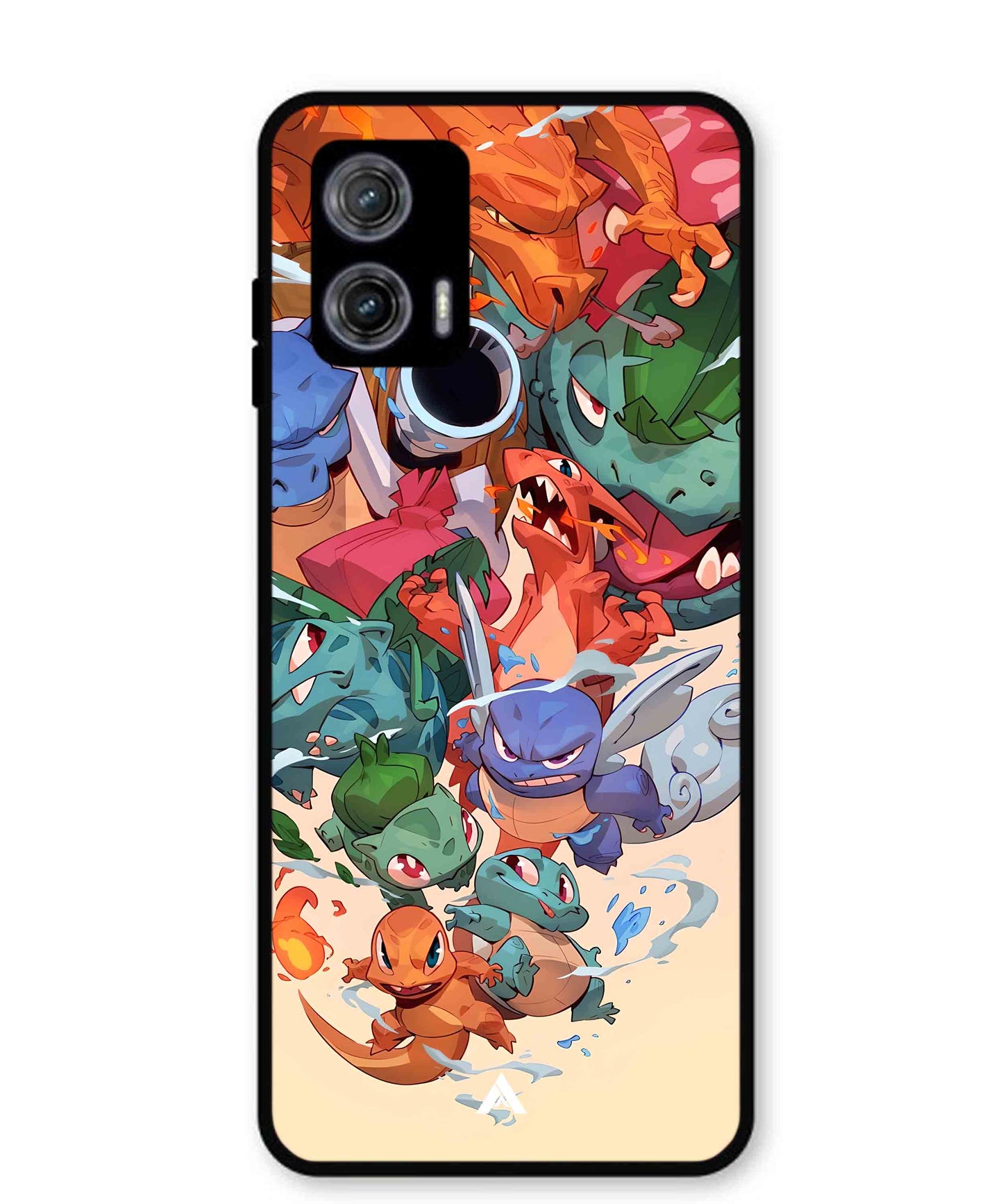 Pokemon Team 2 Metal Back Cover Phone Case for Moto G73