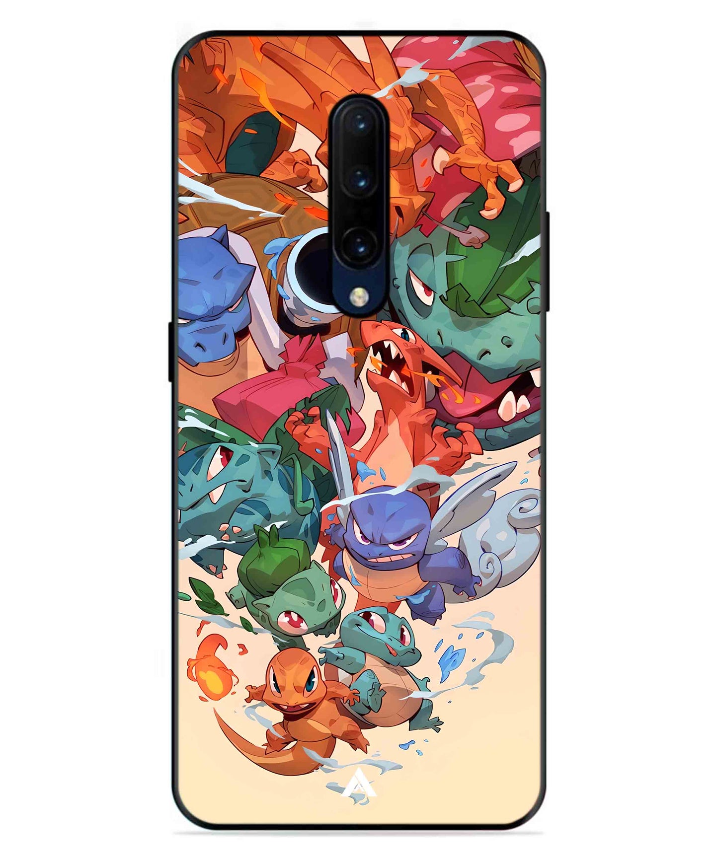 Pokemon Team 2 Metal Back Cover Phone Case for Oneplus 7 Pro