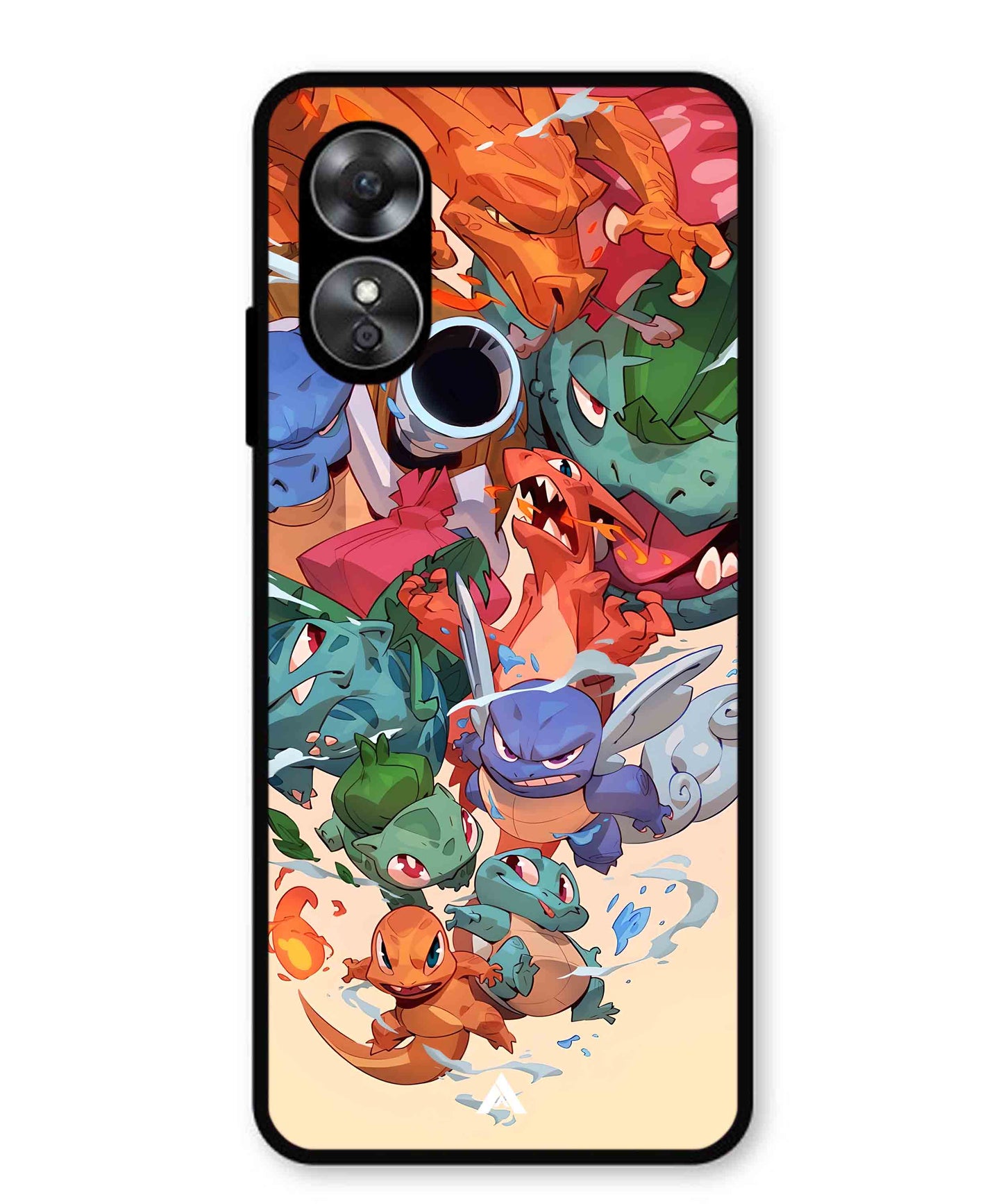 Pokemon Team 2 Metal Back Cover Phone Case for Oppo A17