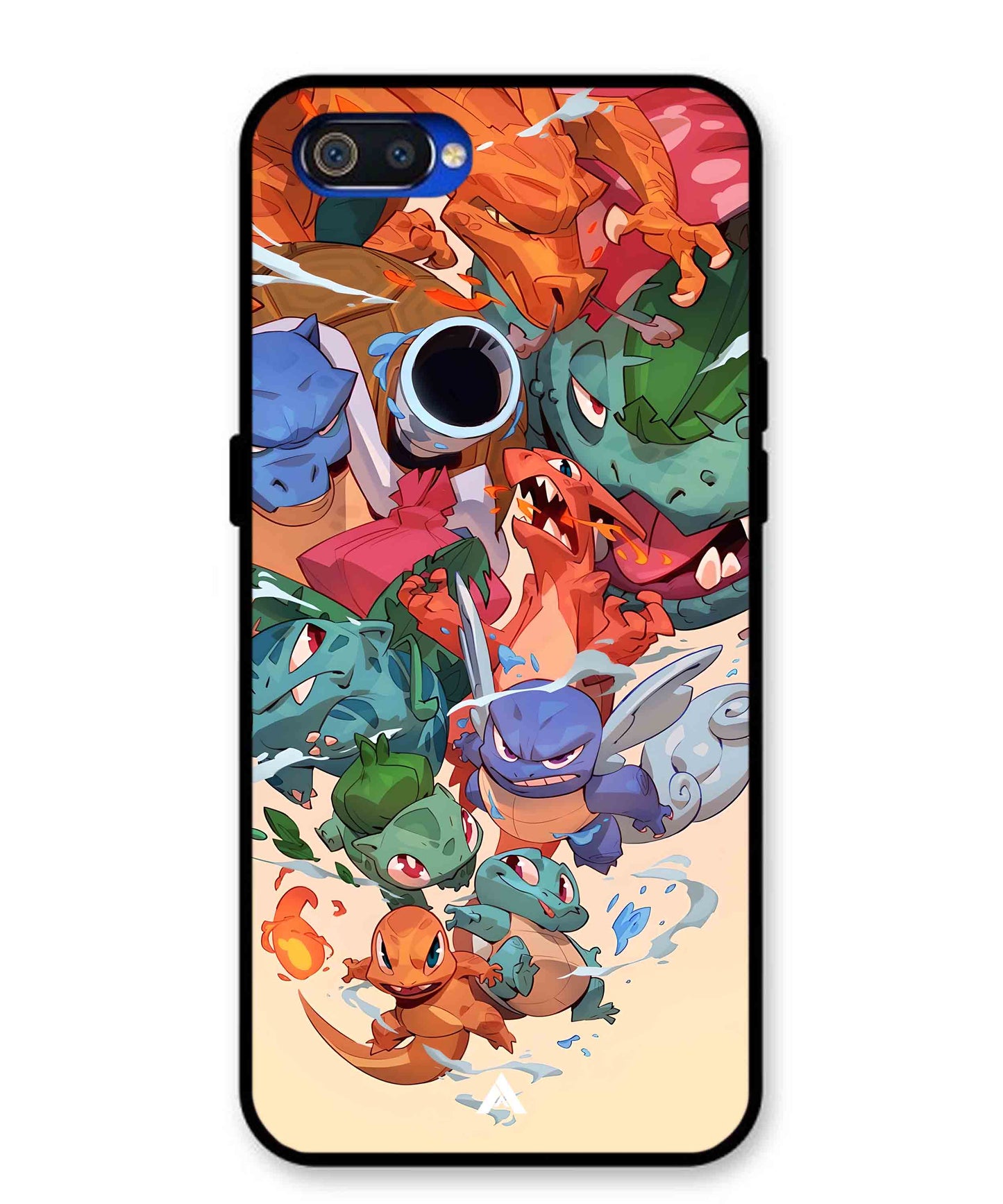 Pokemon Team 2 Metal Back Cover Phone Case for Oppo A1K