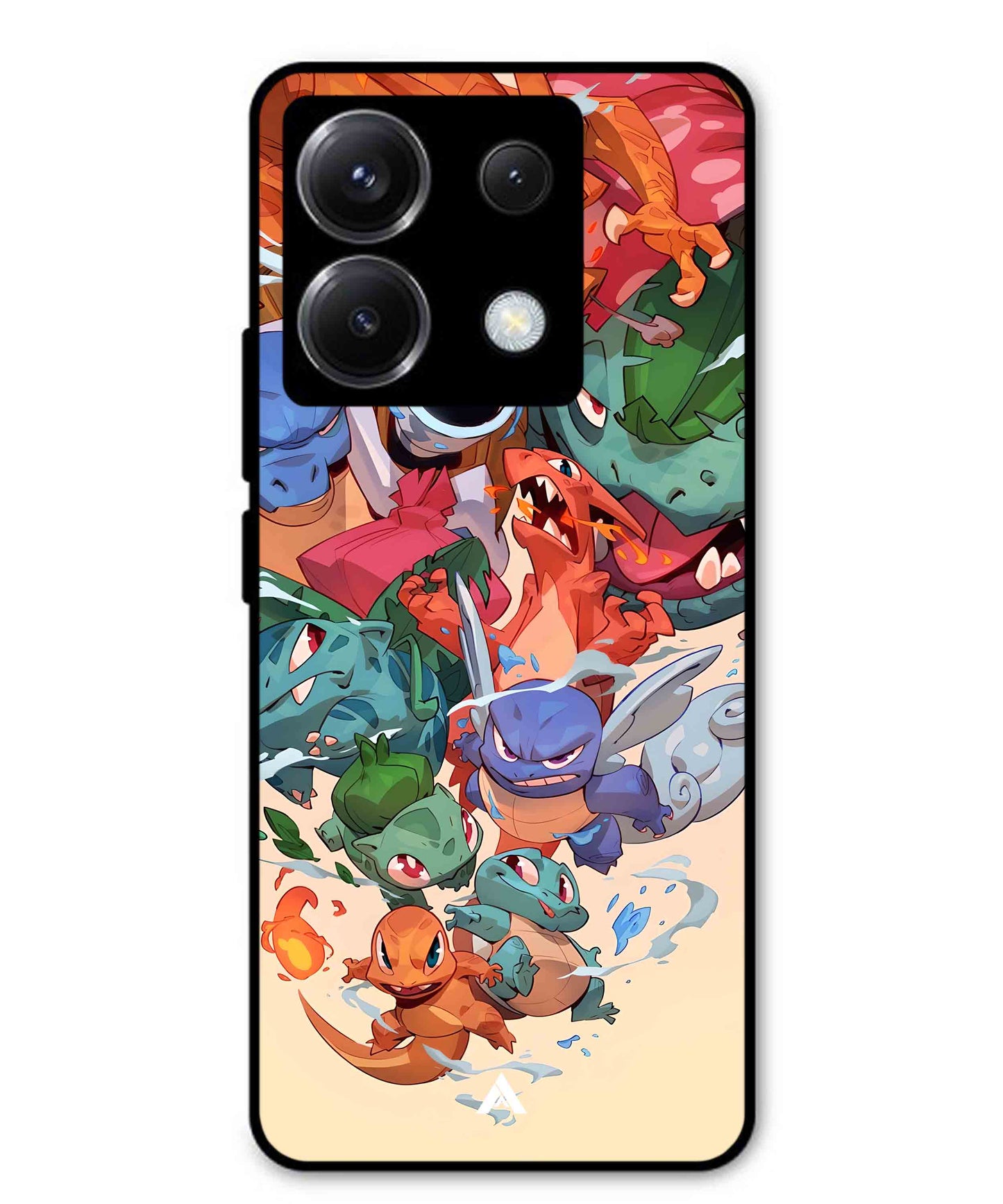 Pokemon Team 2 Metal Back Cover Phone Case for Poco X6
