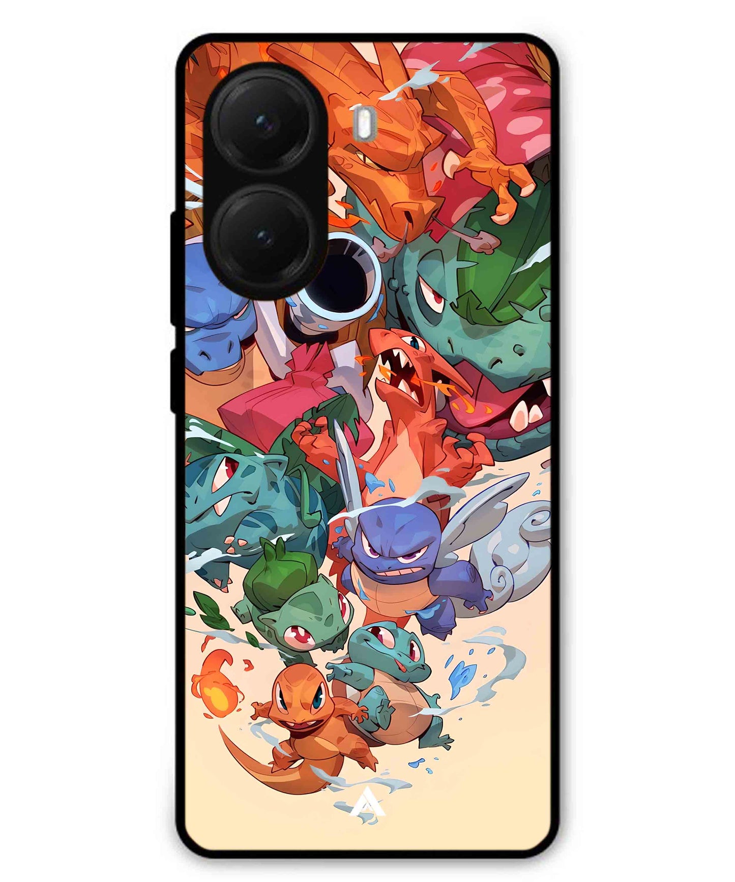 Pokemon Team 2 Metal Back Cover Phone Case for Poco X7 Pro