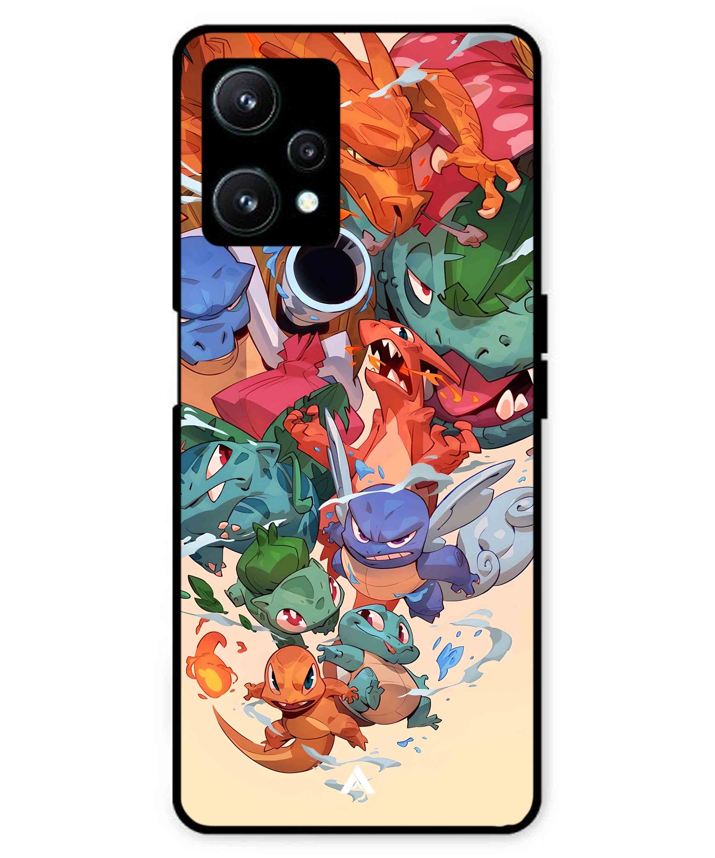 Pokemon Team 2 Metal Back Cover Phone Case for Realme 9 SE