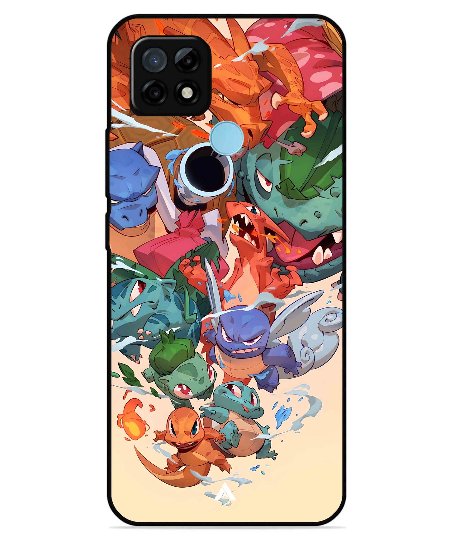 Pokemon Team 2 Metal Back Cover Phone Case for Realme C21