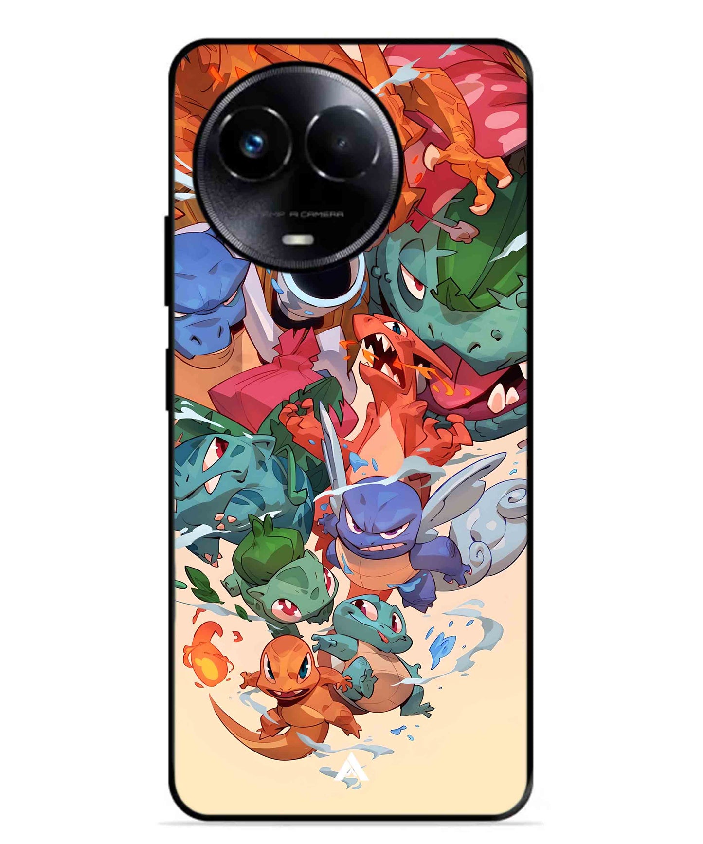 Pokemon Team 2 Metal Back Cover Phone Case for Realme Narzo 60X