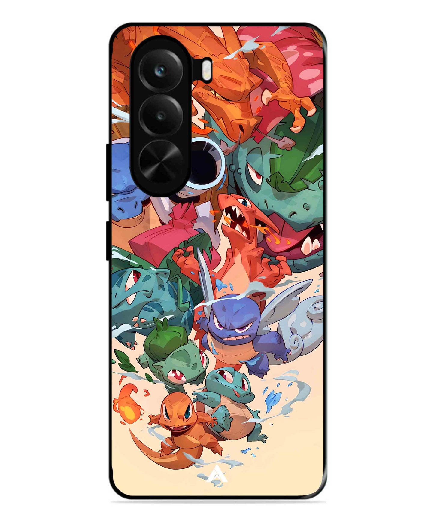 Pokemon Team 2 Metal Back Cover Phone Case for Realme P4X