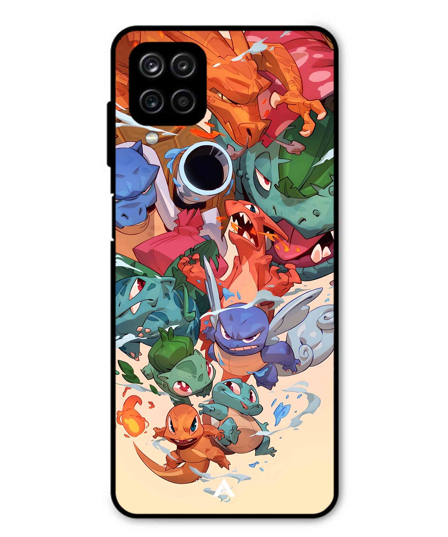 Pokemon Team 2 Metal Back Cover Phone Case for Samsung Galaxy F12