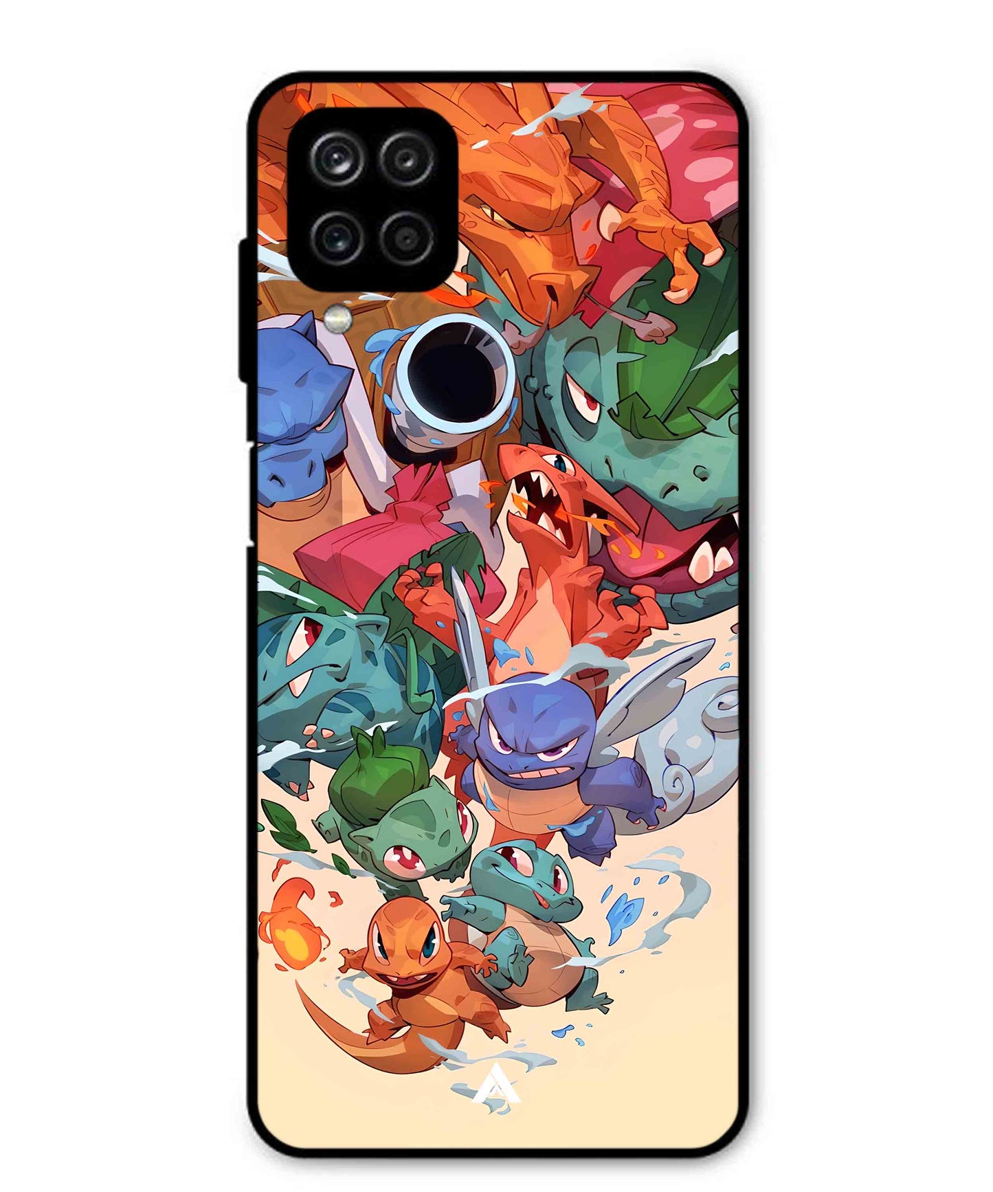 Pokemon Team 2 Metal Back Cover Phone Case for Samsung Galaxy M12