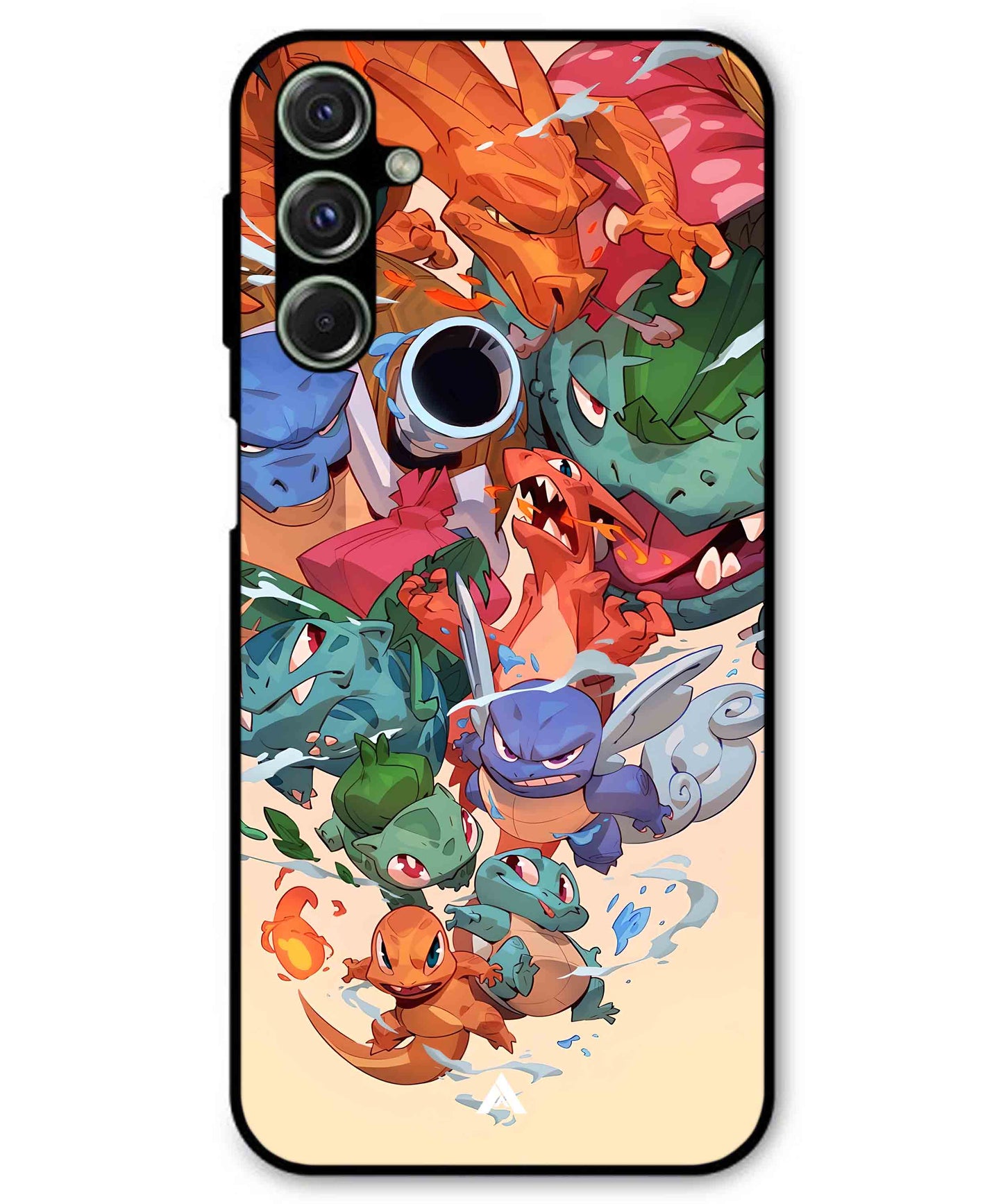 Pokemon Team 2 Metal Back Cover Phone Case for Samsung Galaxy M34