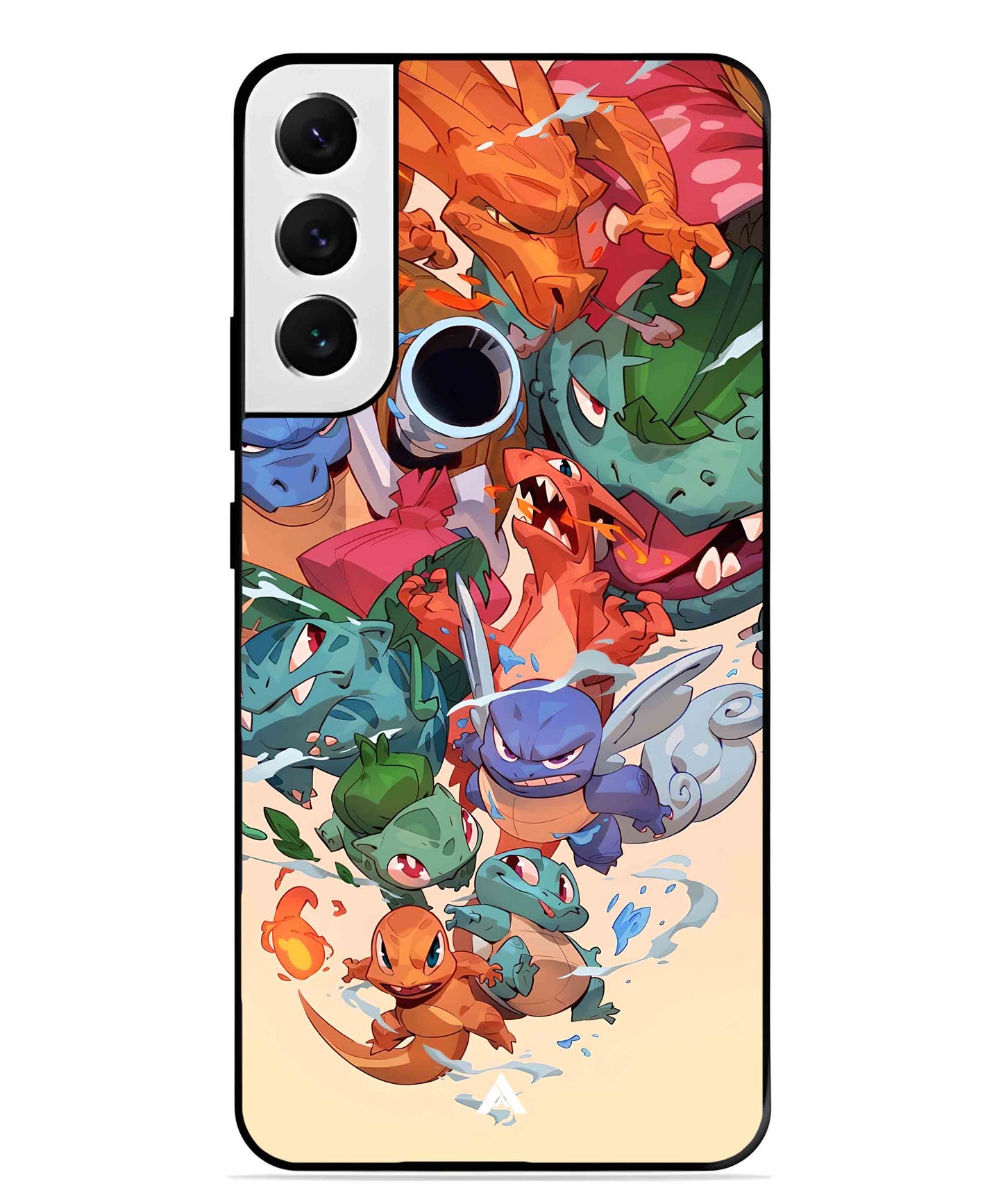 Pokemon Team 2 Metal Back Cover Phone Case for Samsung Galaxy S22