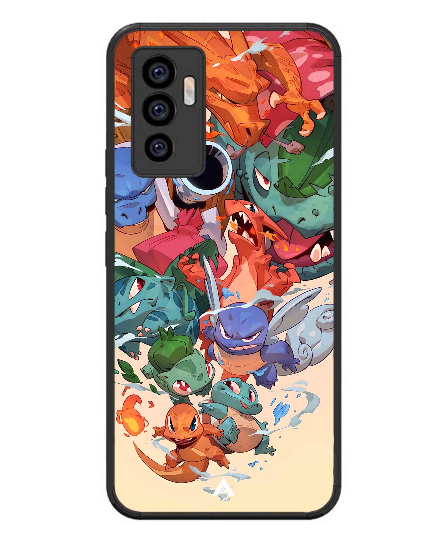 Pokemon Team 2 Metal Back Cover Phone Case for Vivo T1
