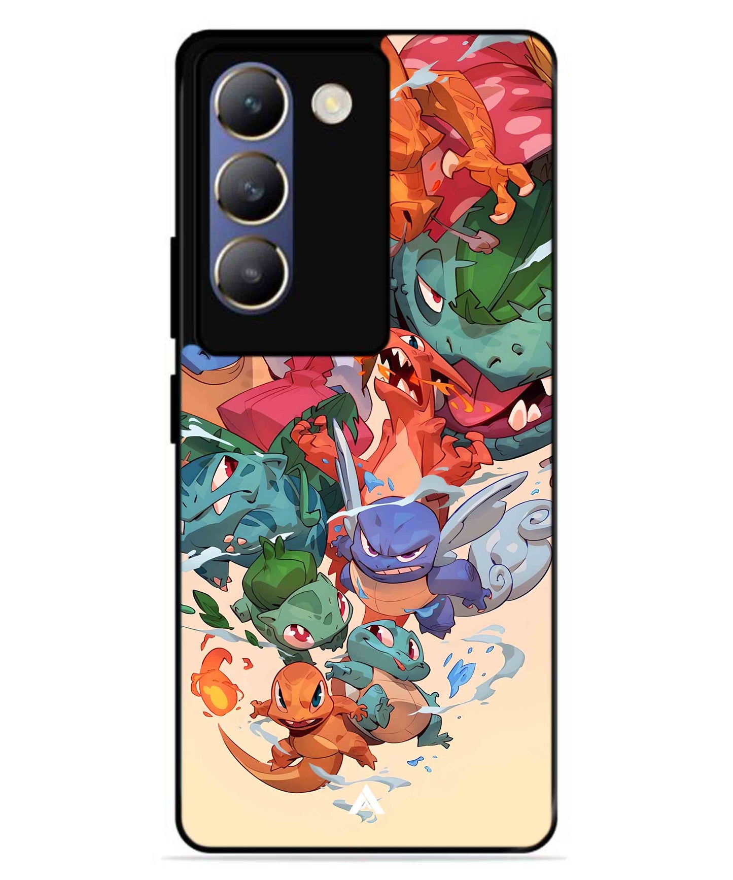 Pokemon Team 2 Metal Back Cover Phone Case for Vivo T3
