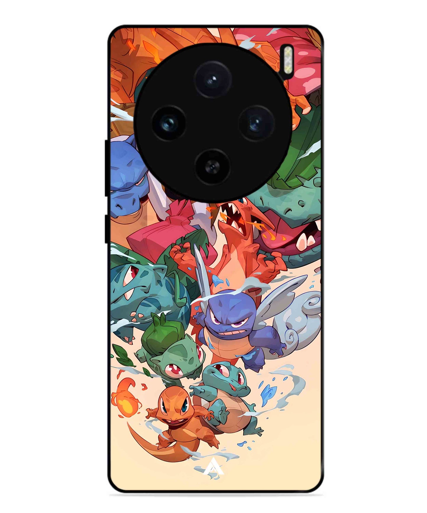 Pokemon Team 2 Metal Back Cover Phone Case for Vivo X100